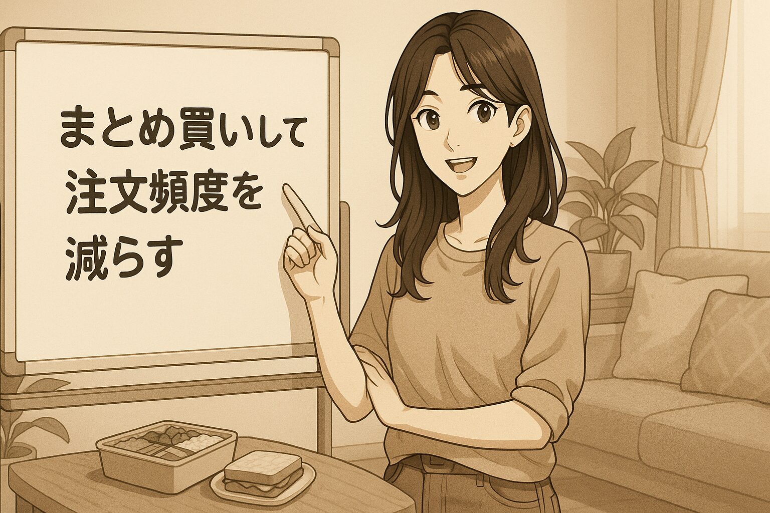 まとめ買いして注文頻度を減らす