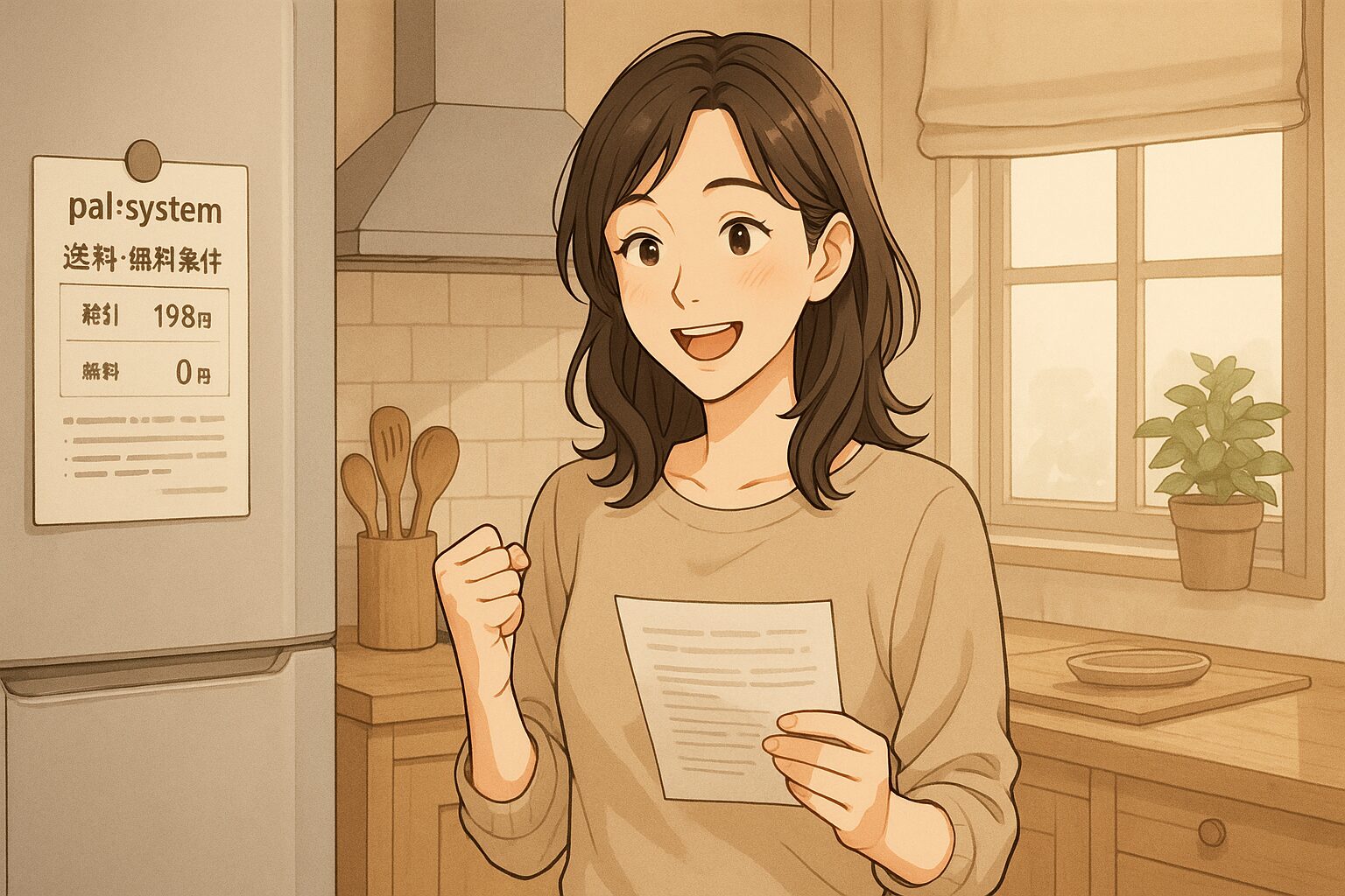 パルシステム配送料と無料条件を理解することができて喜んでいる30代共働き主婦