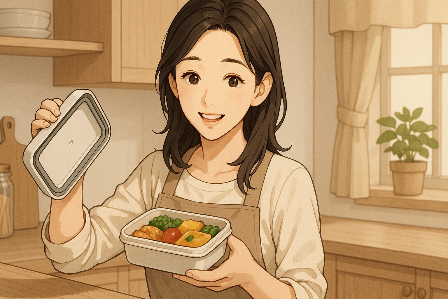 お弁当箱の蓋にパッキンを使う