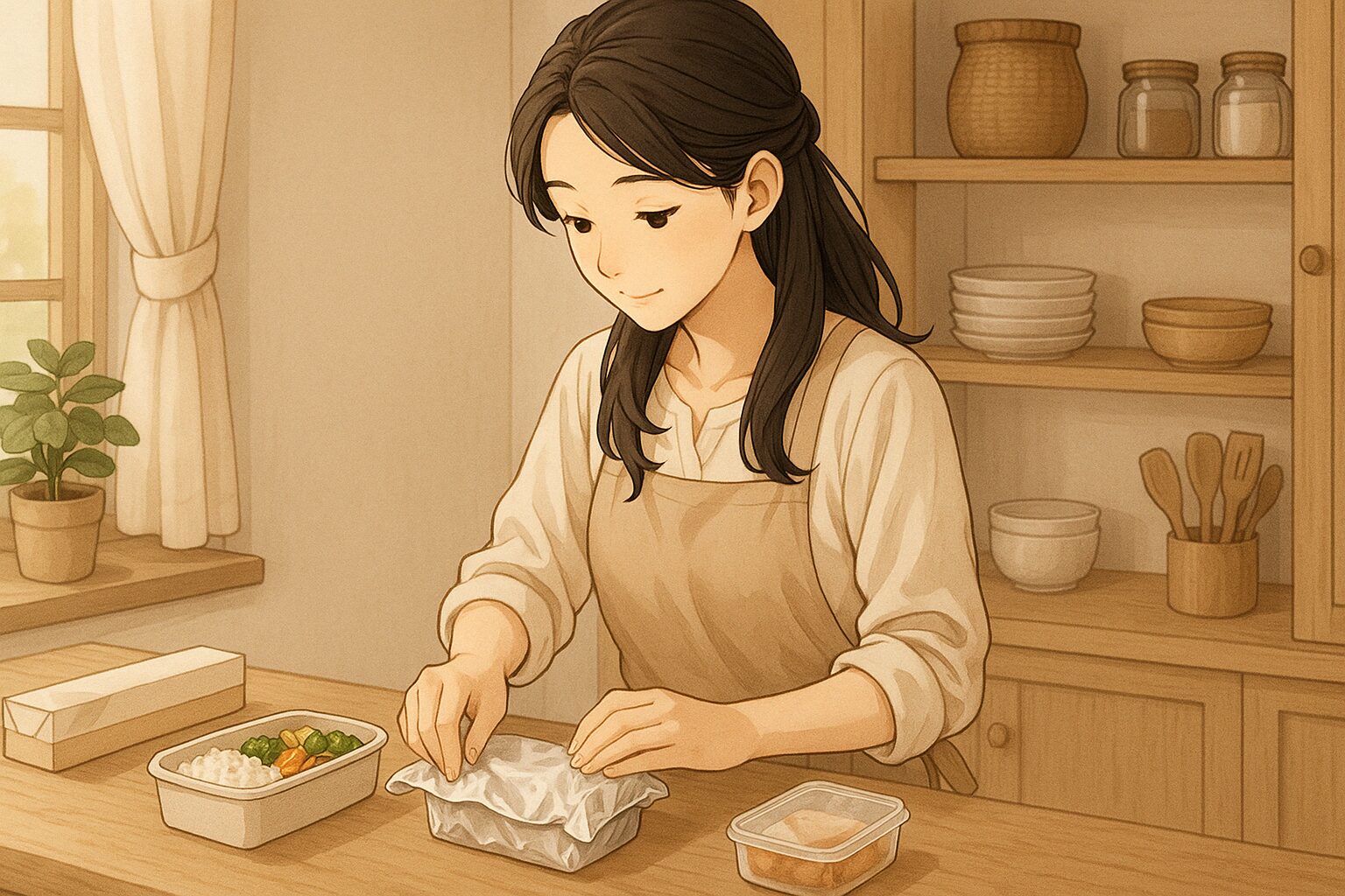 アルミホイルやラップで包む