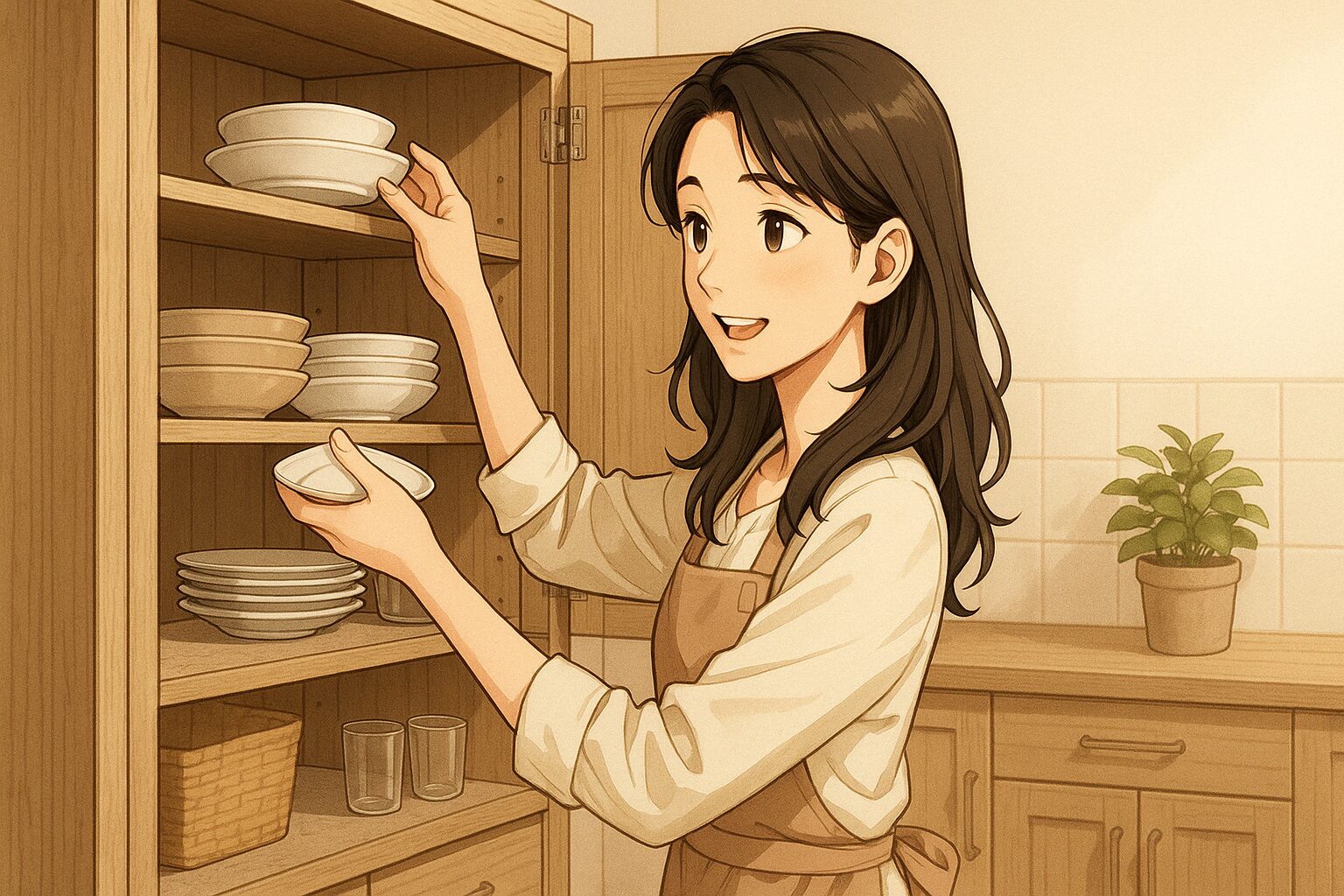 食器の配置を工夫する