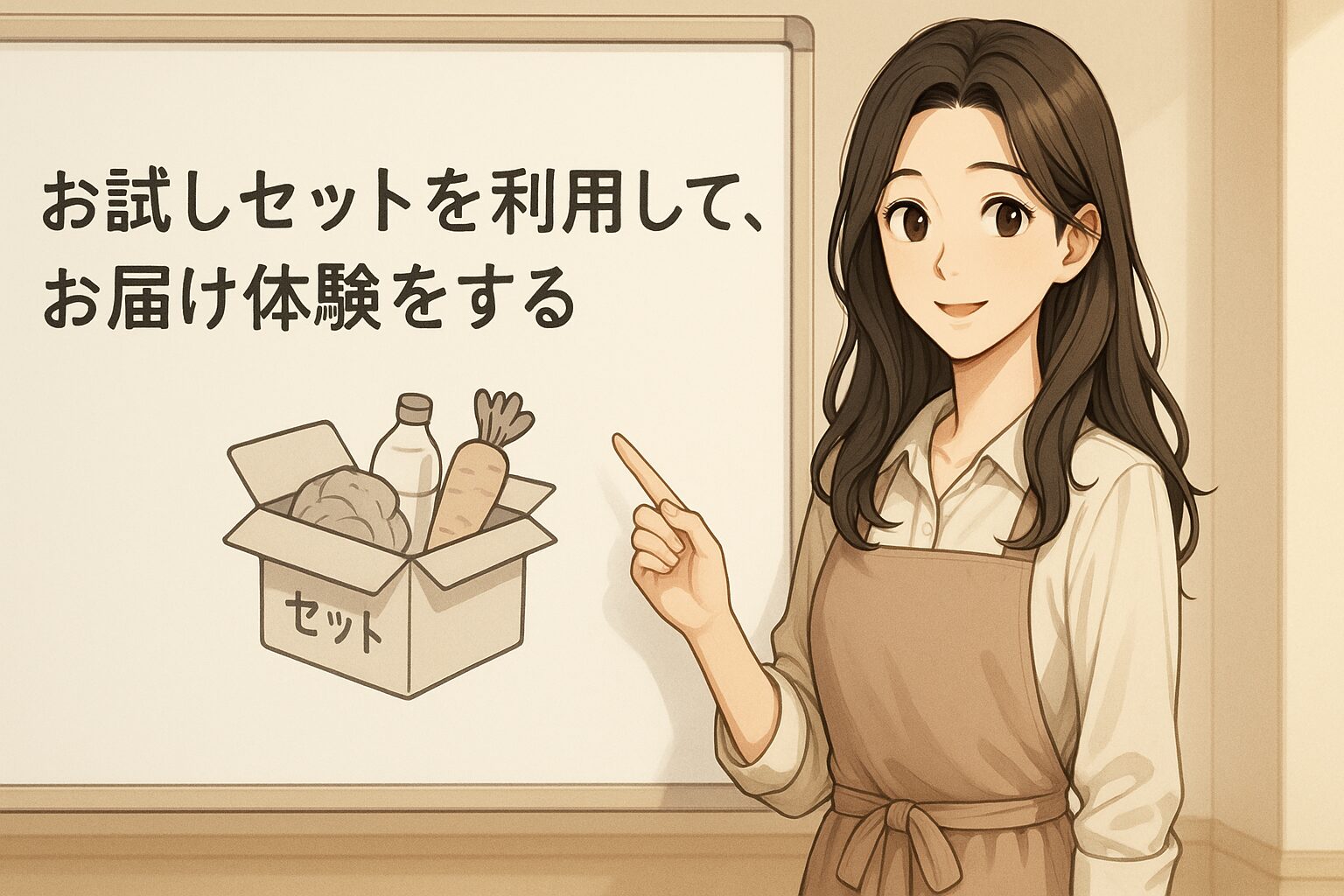 お試しセットを利用して、お届け体験をする