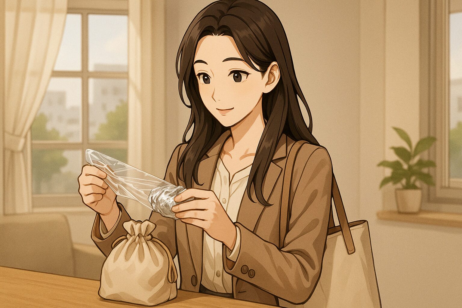 お弁当箱を立てて持ち運ぶ