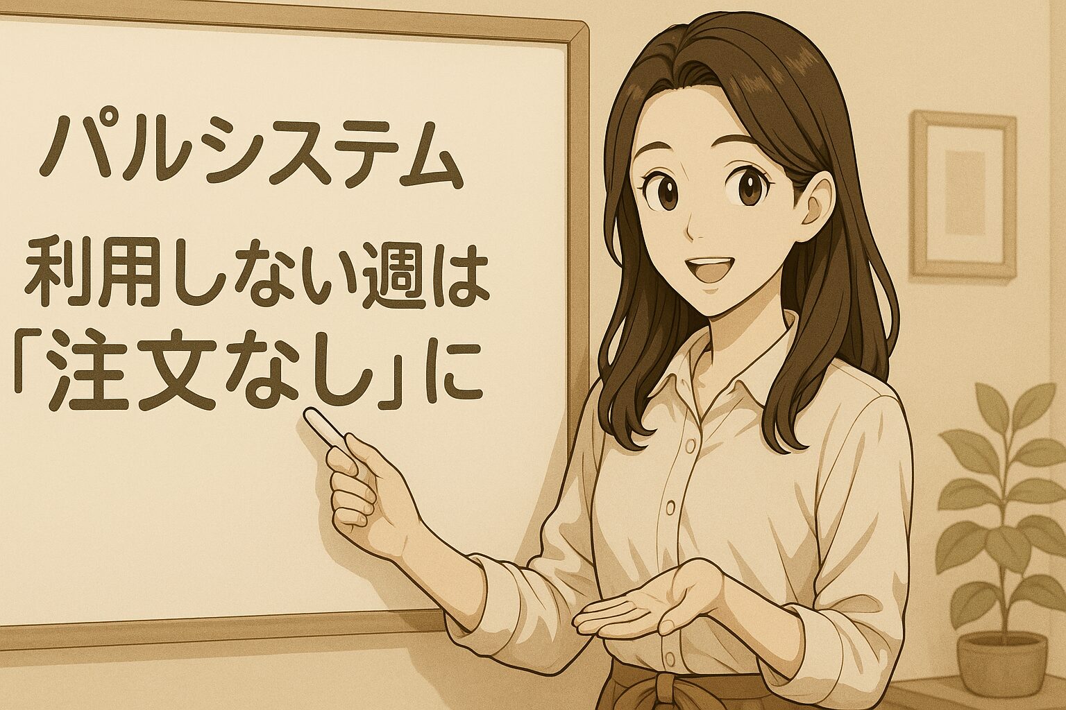 利用しない週は「注文なし」