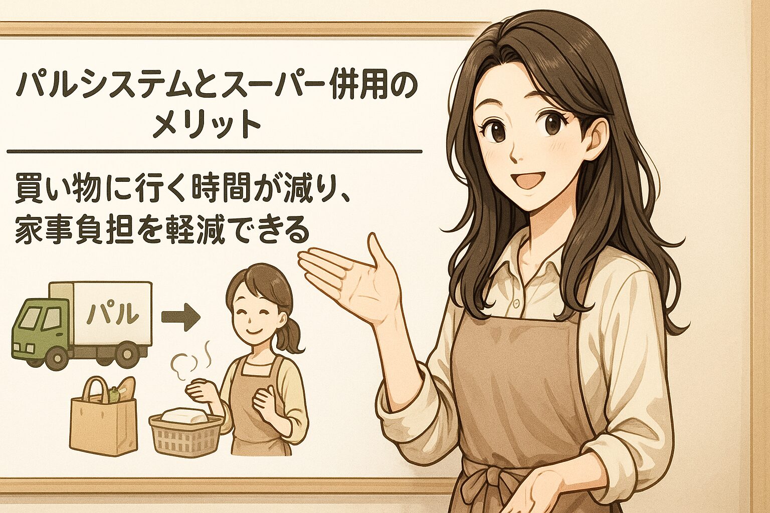 買い物に行く時間が減り、家事負担を軽減できる