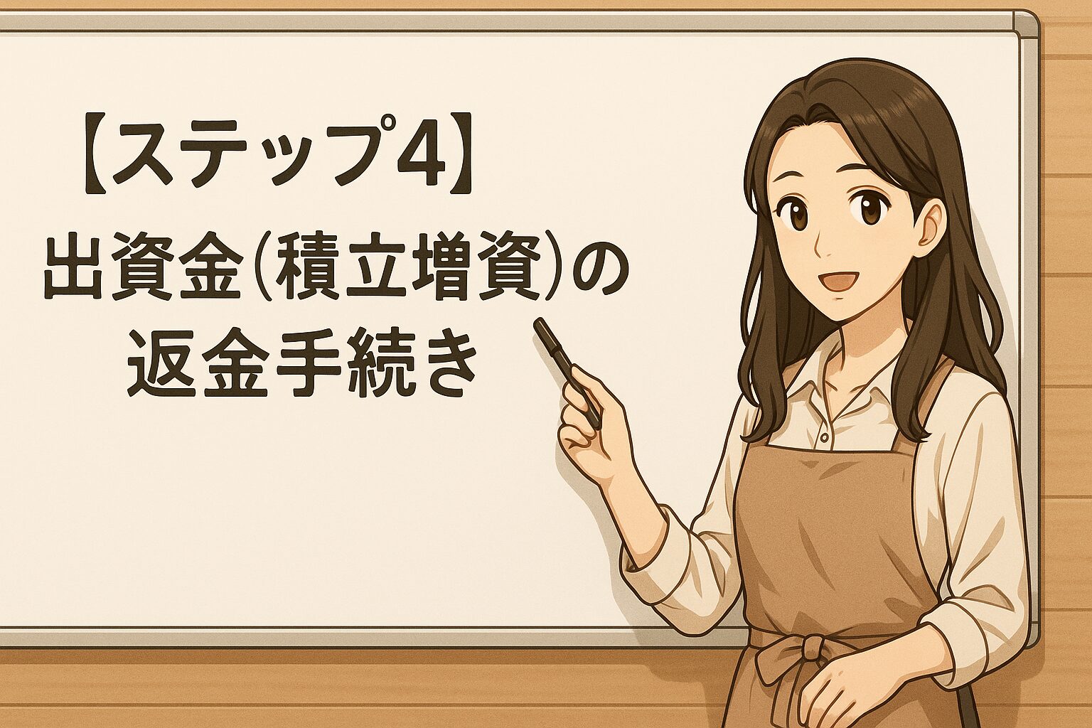 【ステップ4】出資金(積立増資)の返金手続き