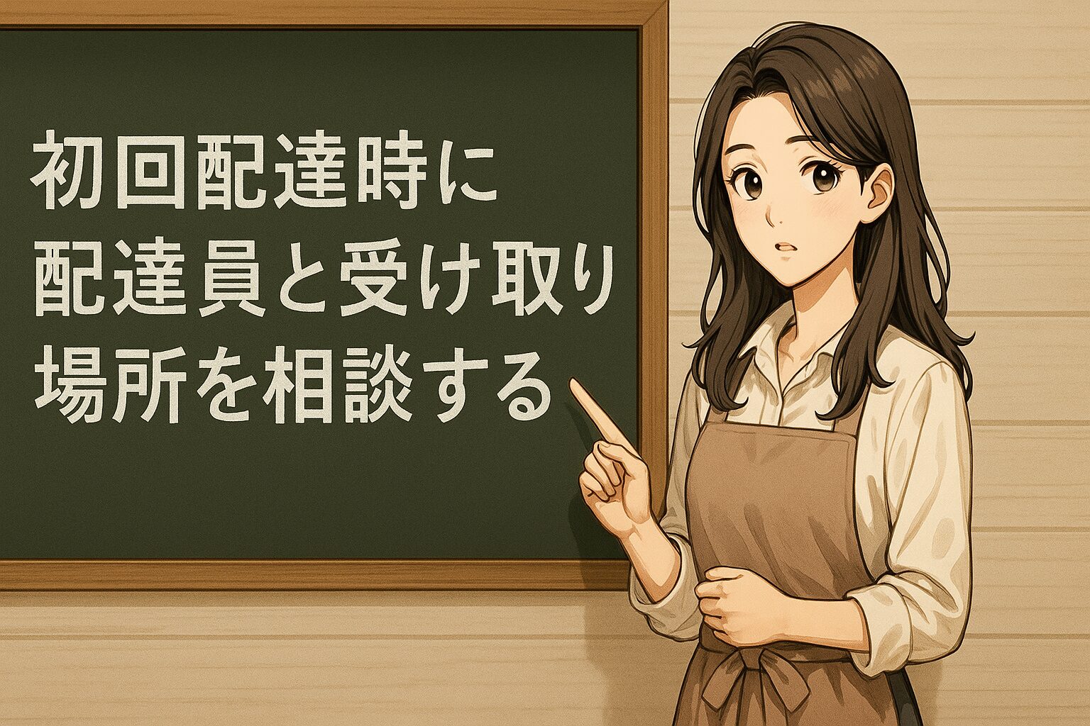 初回配達時に配達員と受け取り場所を相談する
