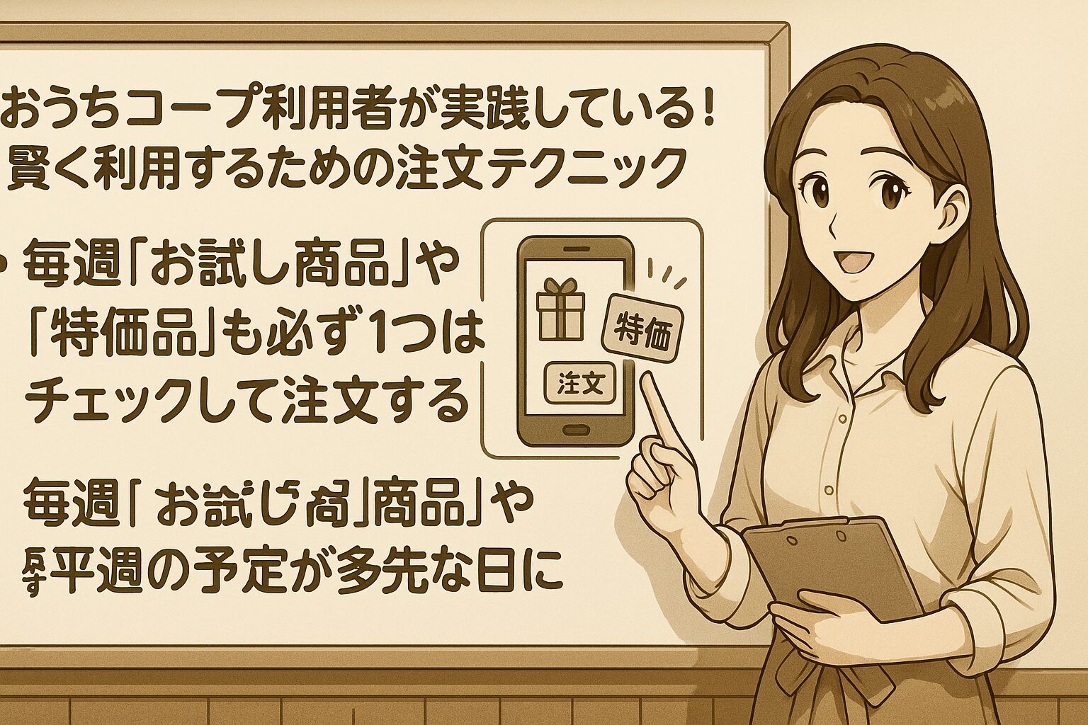 毎週「お試し商品」や「特価品」も必ず1つはチェックして注文する