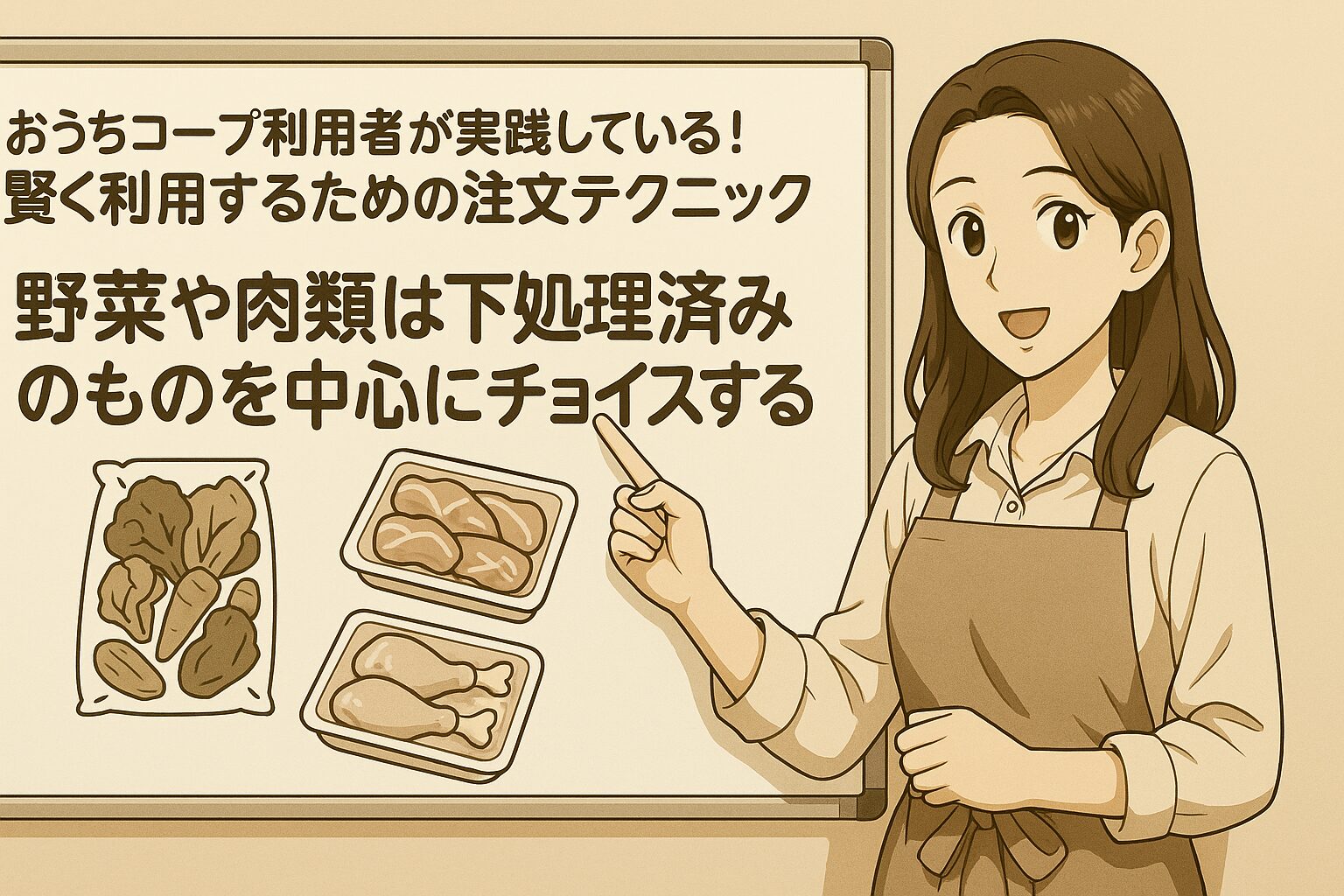 野菜や肉類は下処理済みのものを中心にチョイスする