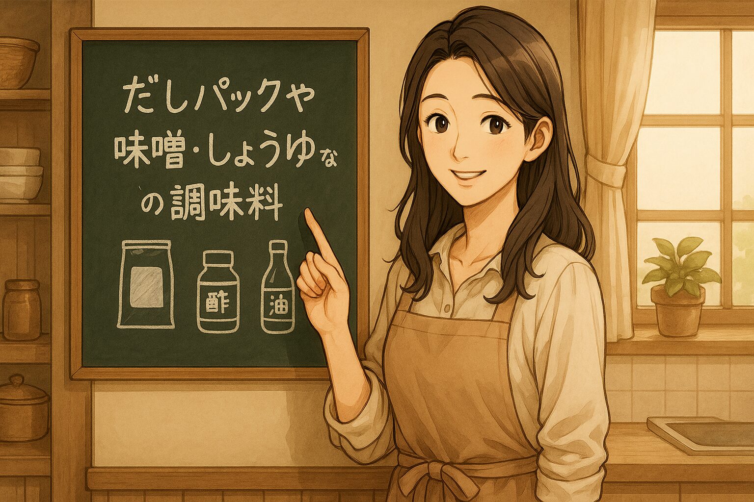 だしパックや味噌・しょうゆなどの調味料