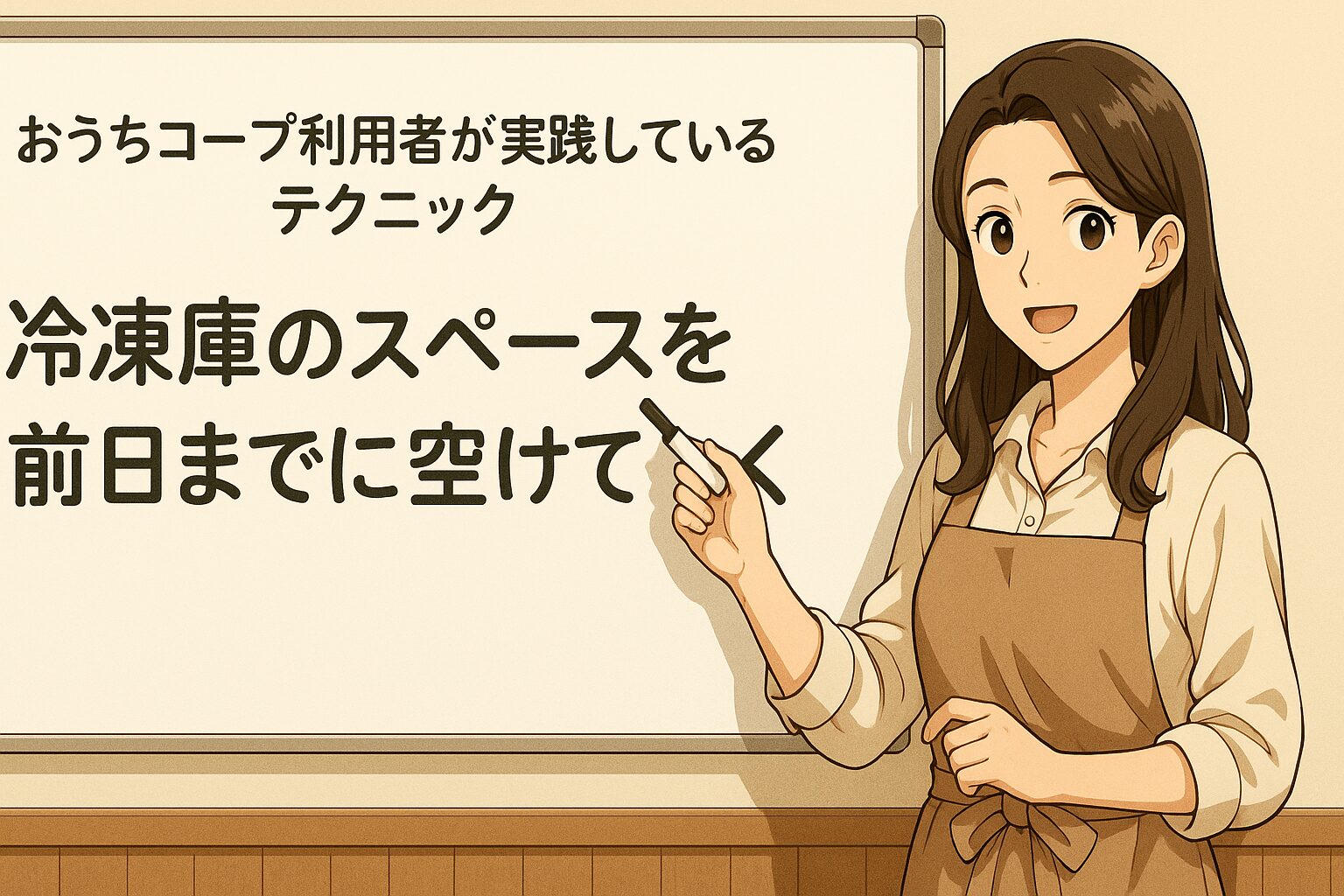 冷凍庫のスペースを前日までに空けておく