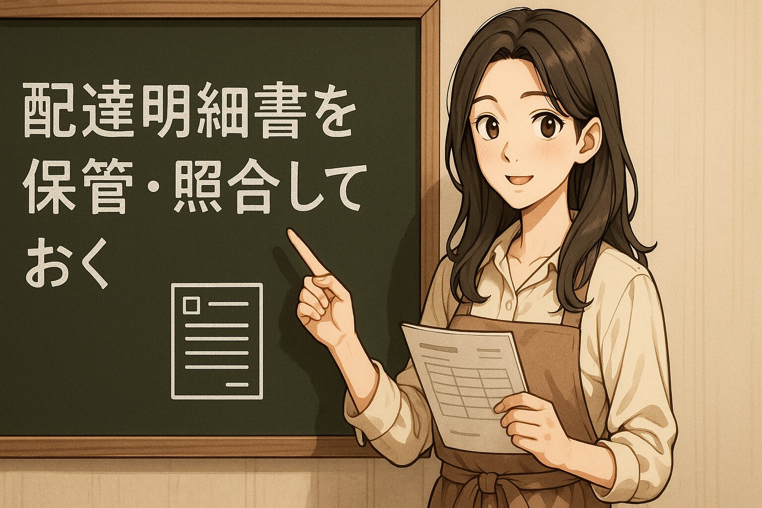 配達明細書を保管・照合しておく
