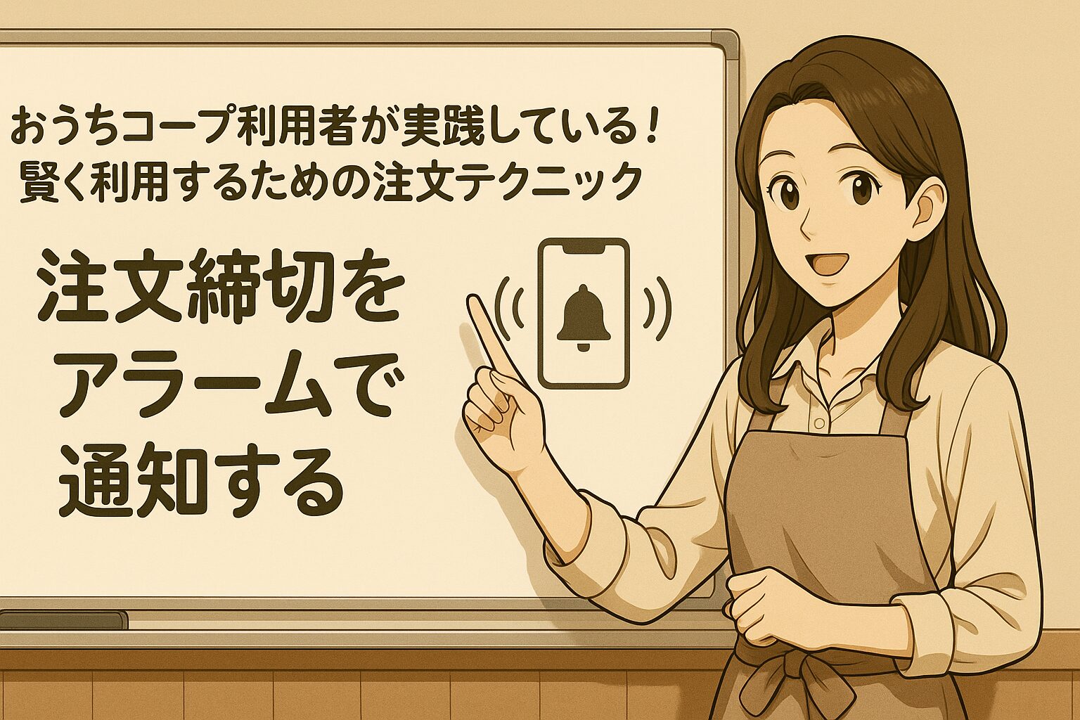 注文締切をアラームで通知する