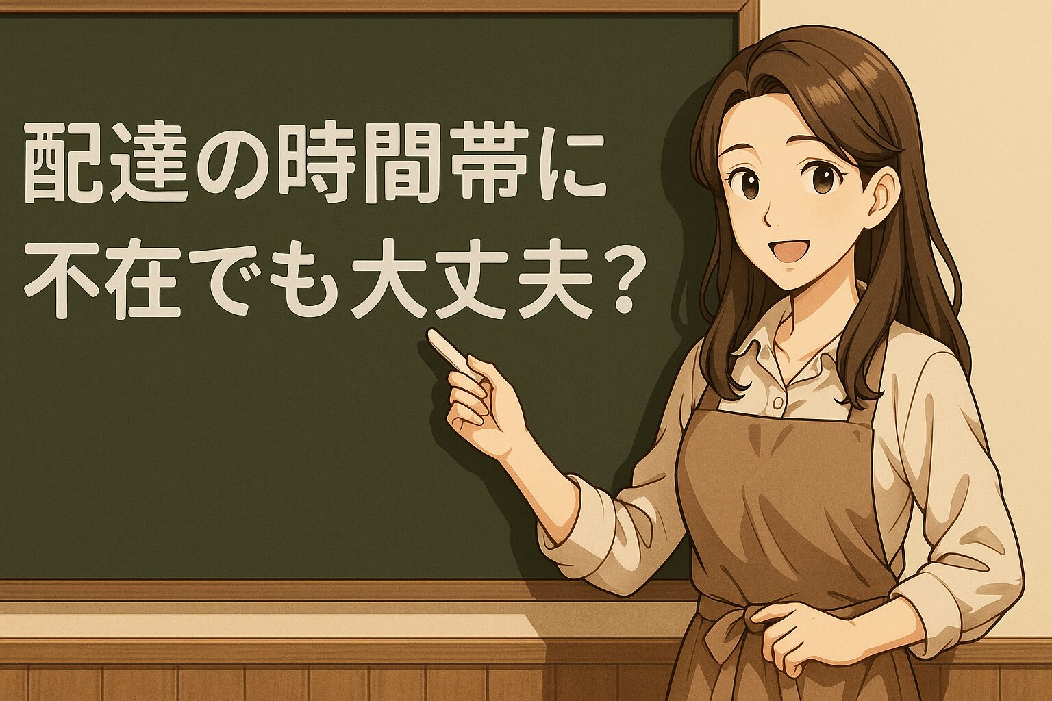 配達の時間帯に不在でも大丈夫？