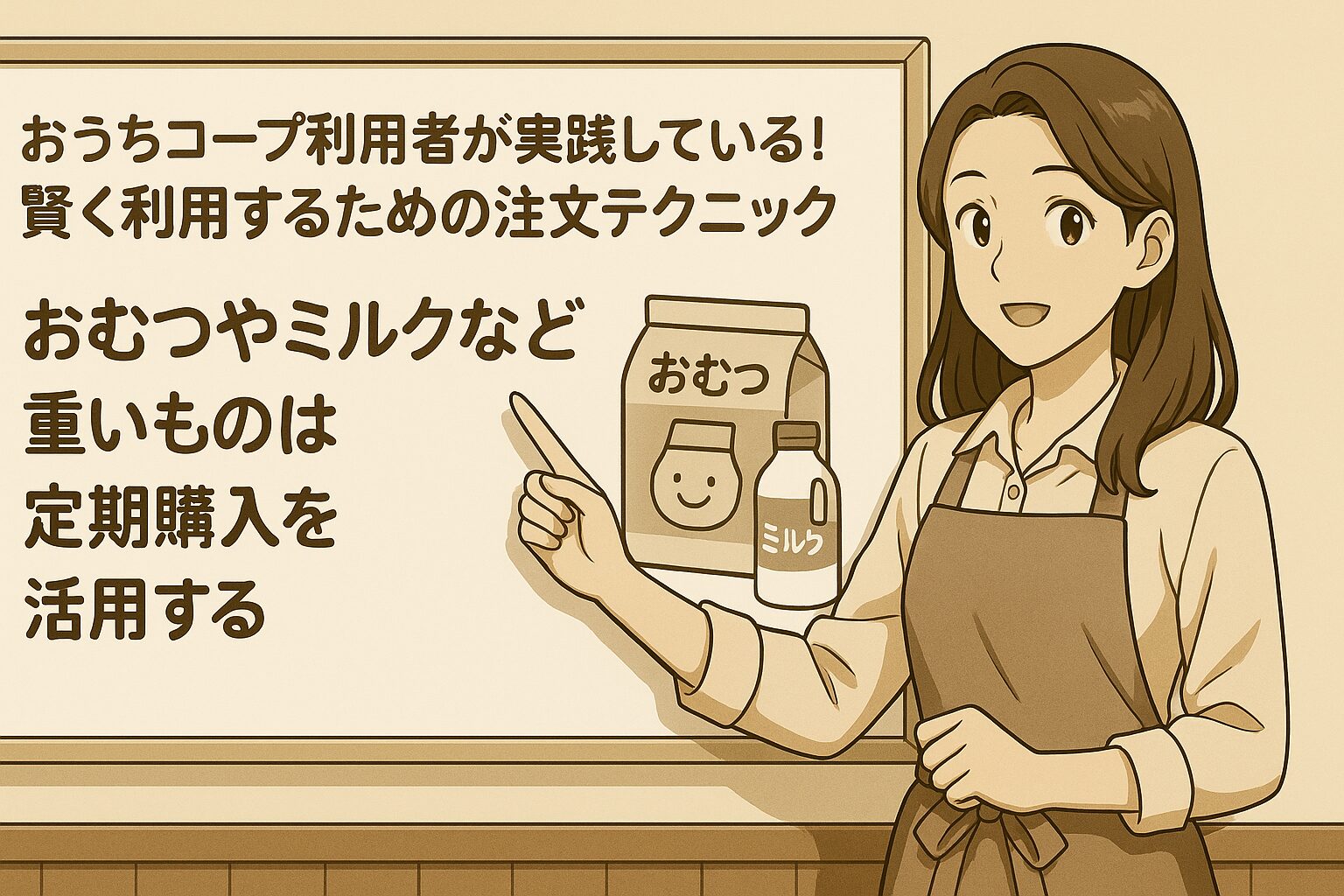 おむつやミルクなど重いものは定期購入を活用する