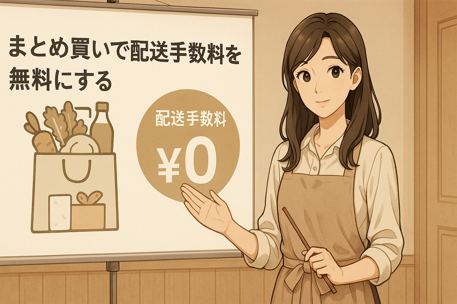 まとめ買いで配送手数料を無料にする