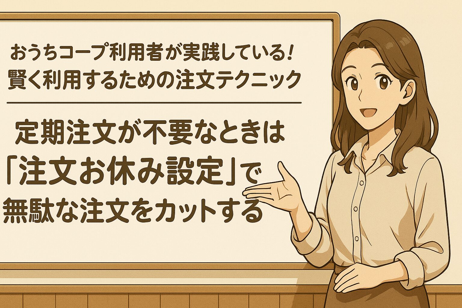 定期注文が不要なときは「注文お休み設定」で無駄な注文をカットする