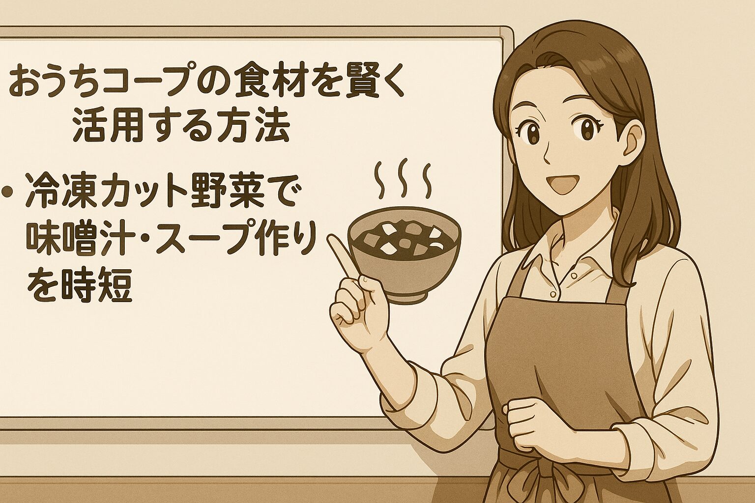 冷凍カット野菜で味噌汁・スープ作りを時短
