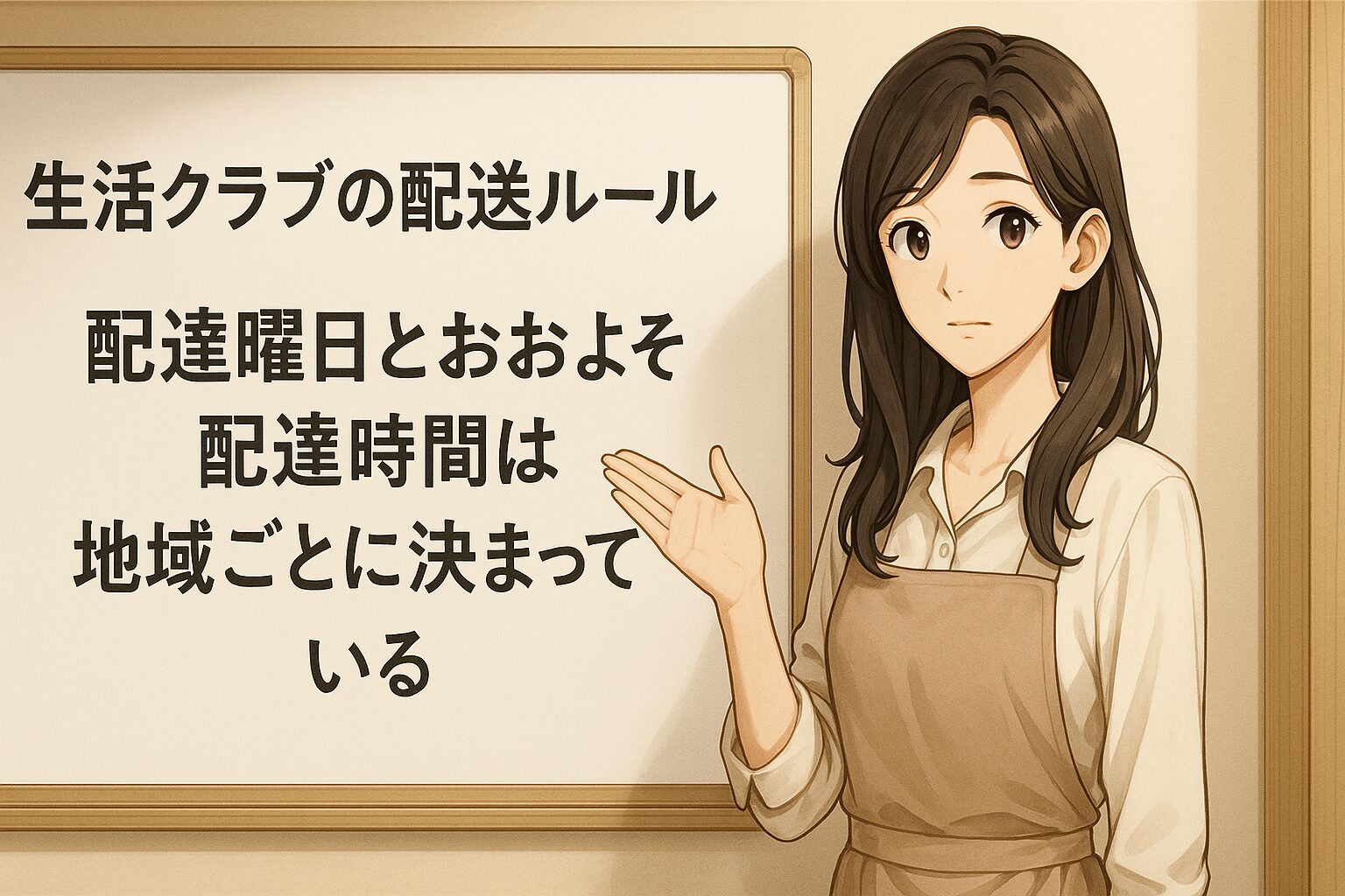 配達曜日とおおよその配達時間は地域ごとに決まっている