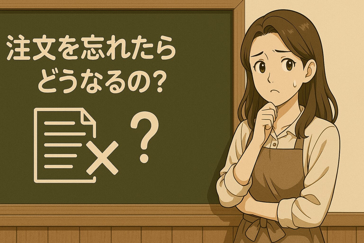 注文を忘れたらどうなるの？
