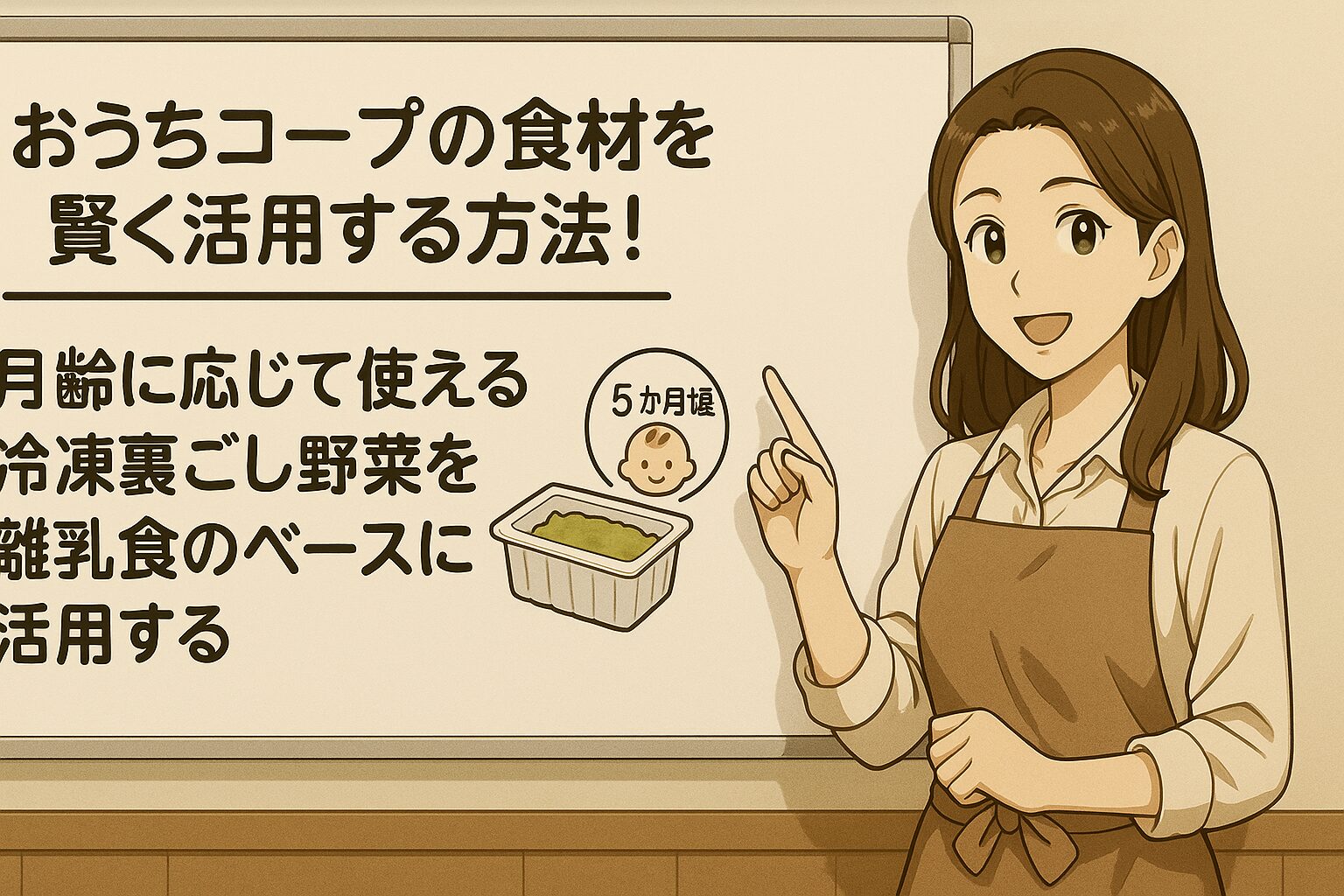 月齢に応じて使える冷凍裏ごし野菜を離乳食のベースに活用する