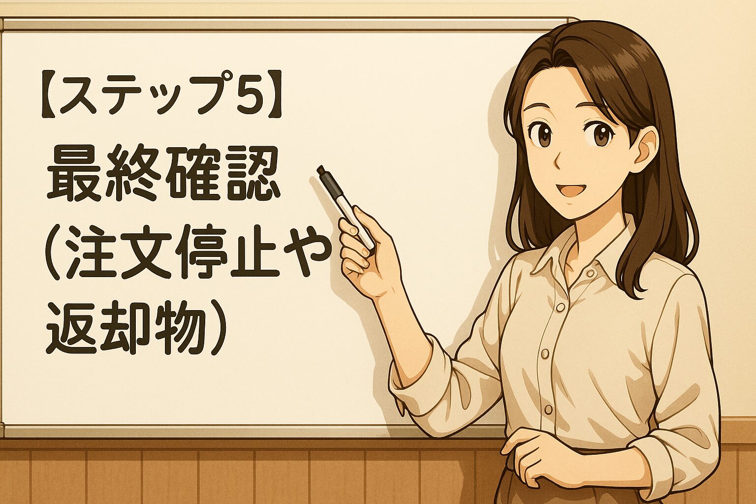 【ステップ5】最終確認（注文停止や返却物）