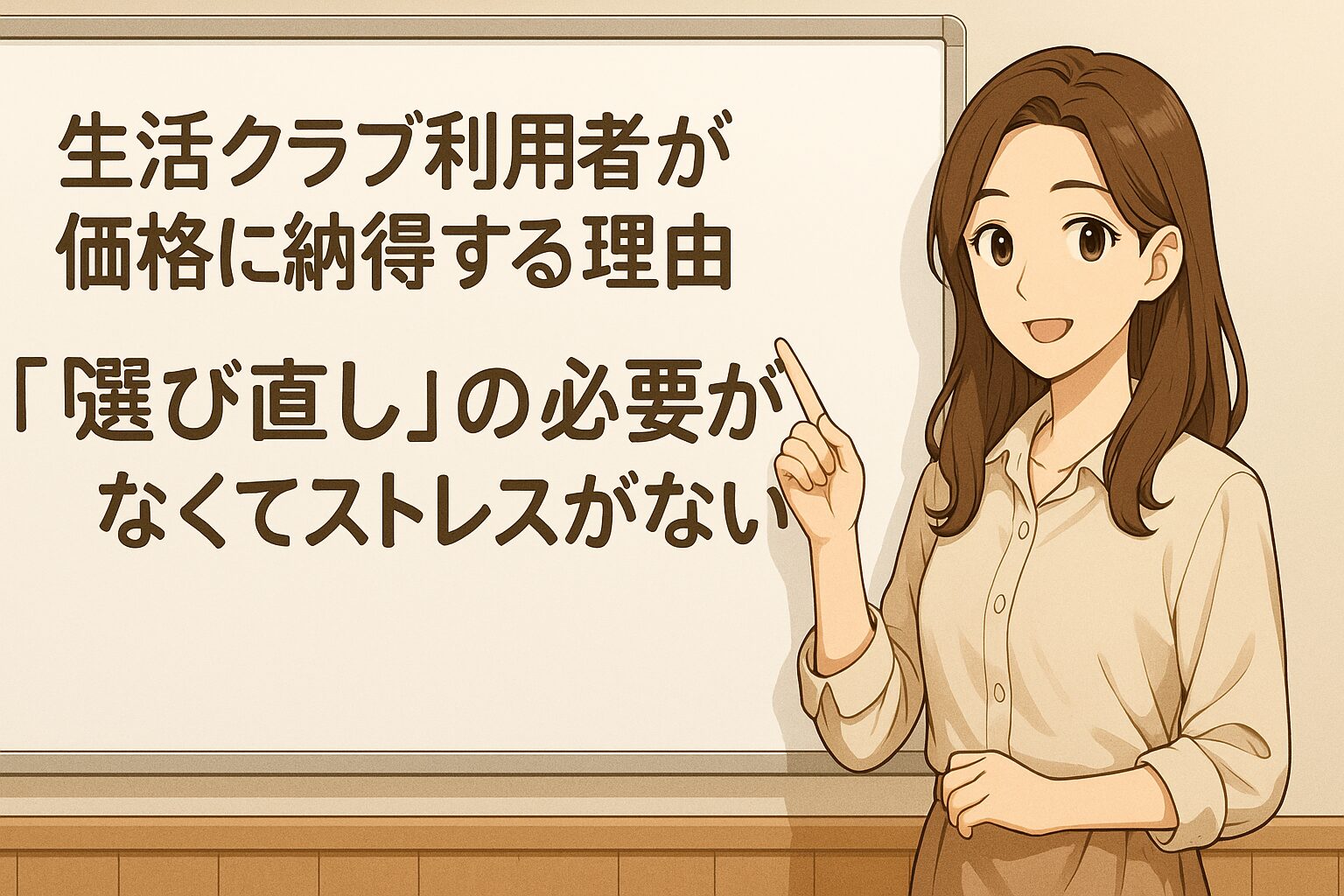 「選び直し」の必要がなくてストレスがない