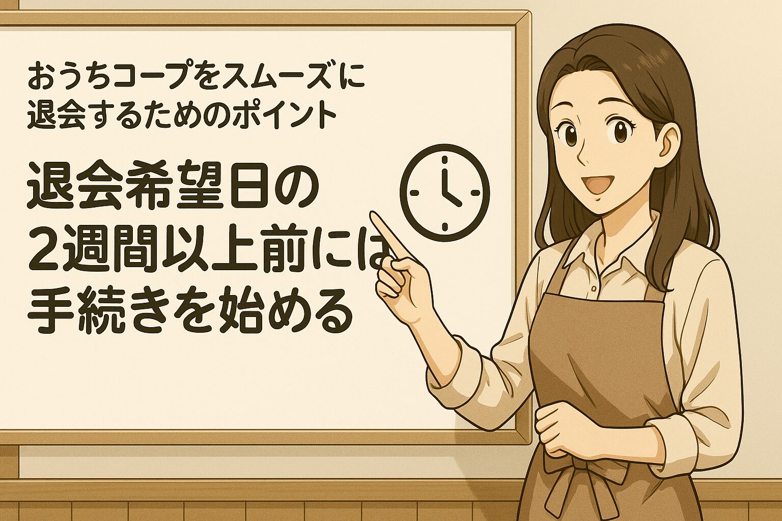 退会希望日の2週間以上前には手続きを始める