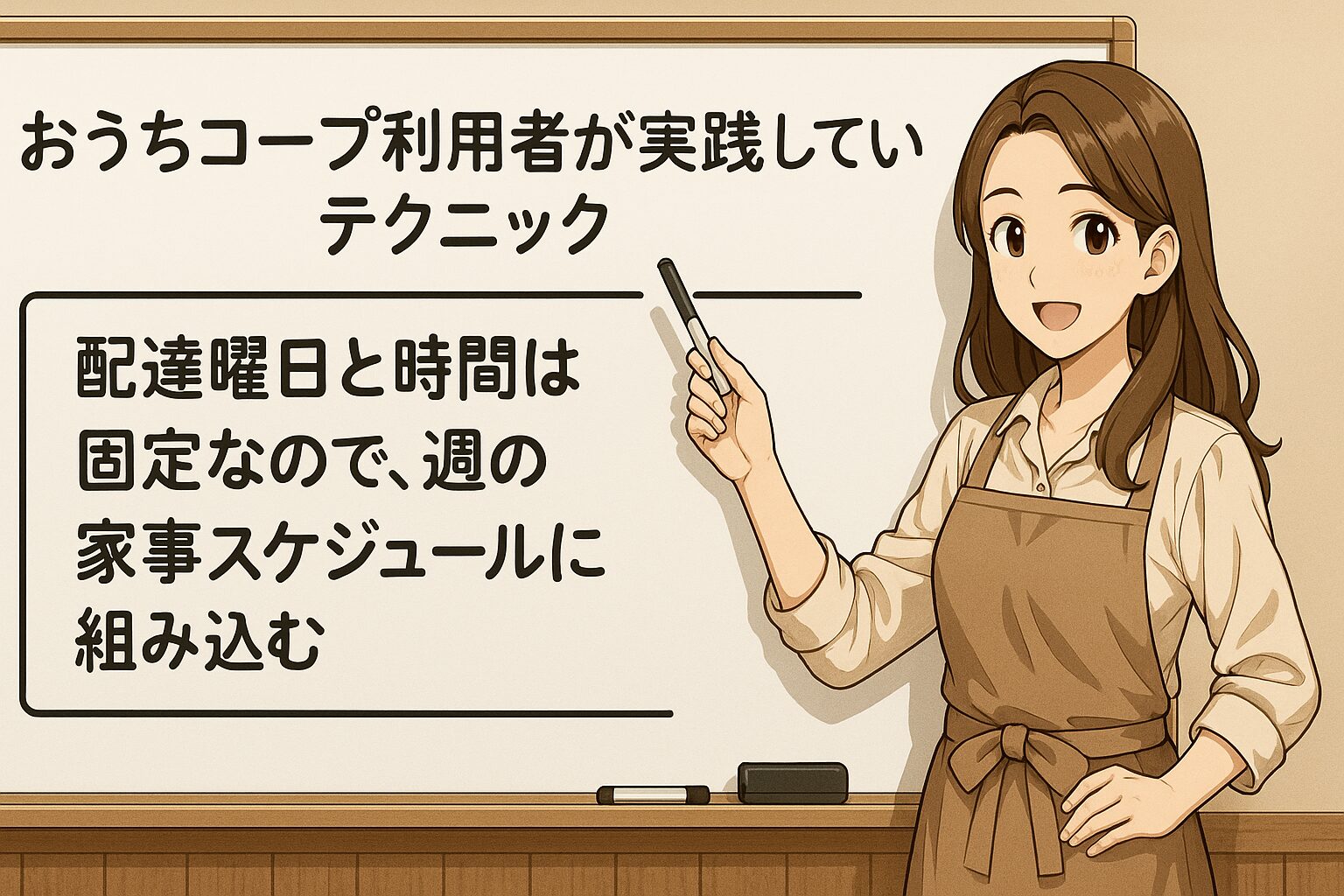 配達曜日と時間は固定なので、週の家事スケジュールに組み込む