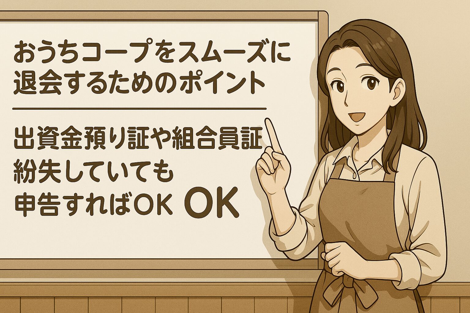 出資金預り証や組合員証は紛失していても申告すればOK