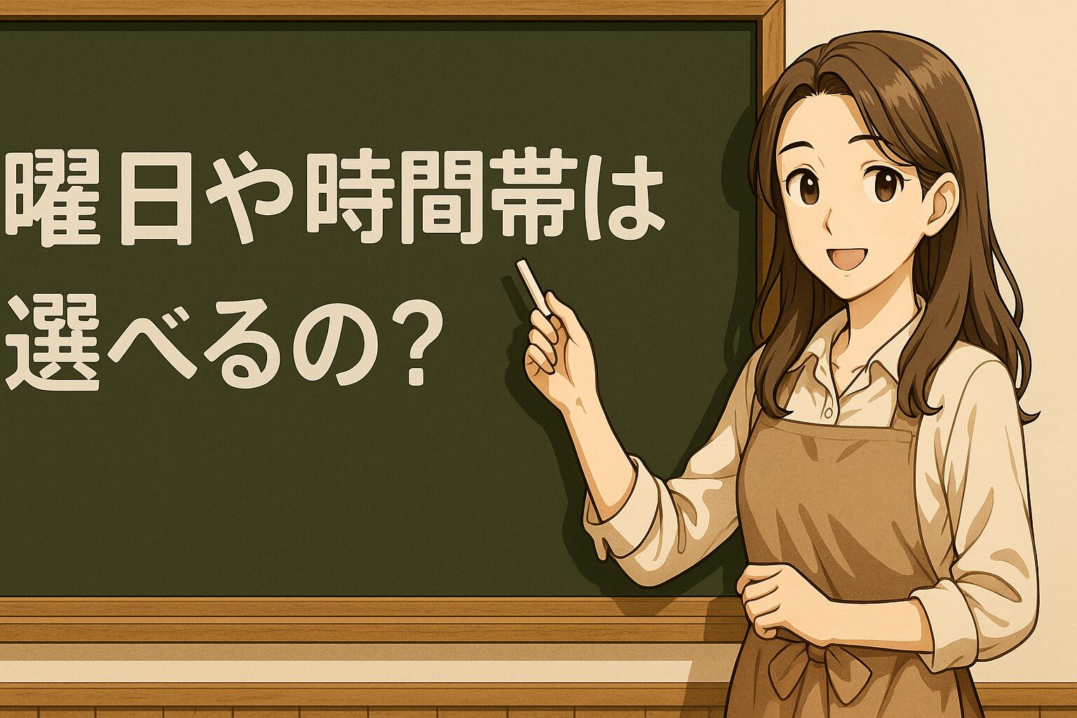 曜日や時間帯は選べるの？