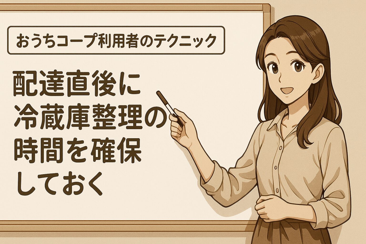 配達直後に冷蔵庫整理の時間を確保しておく