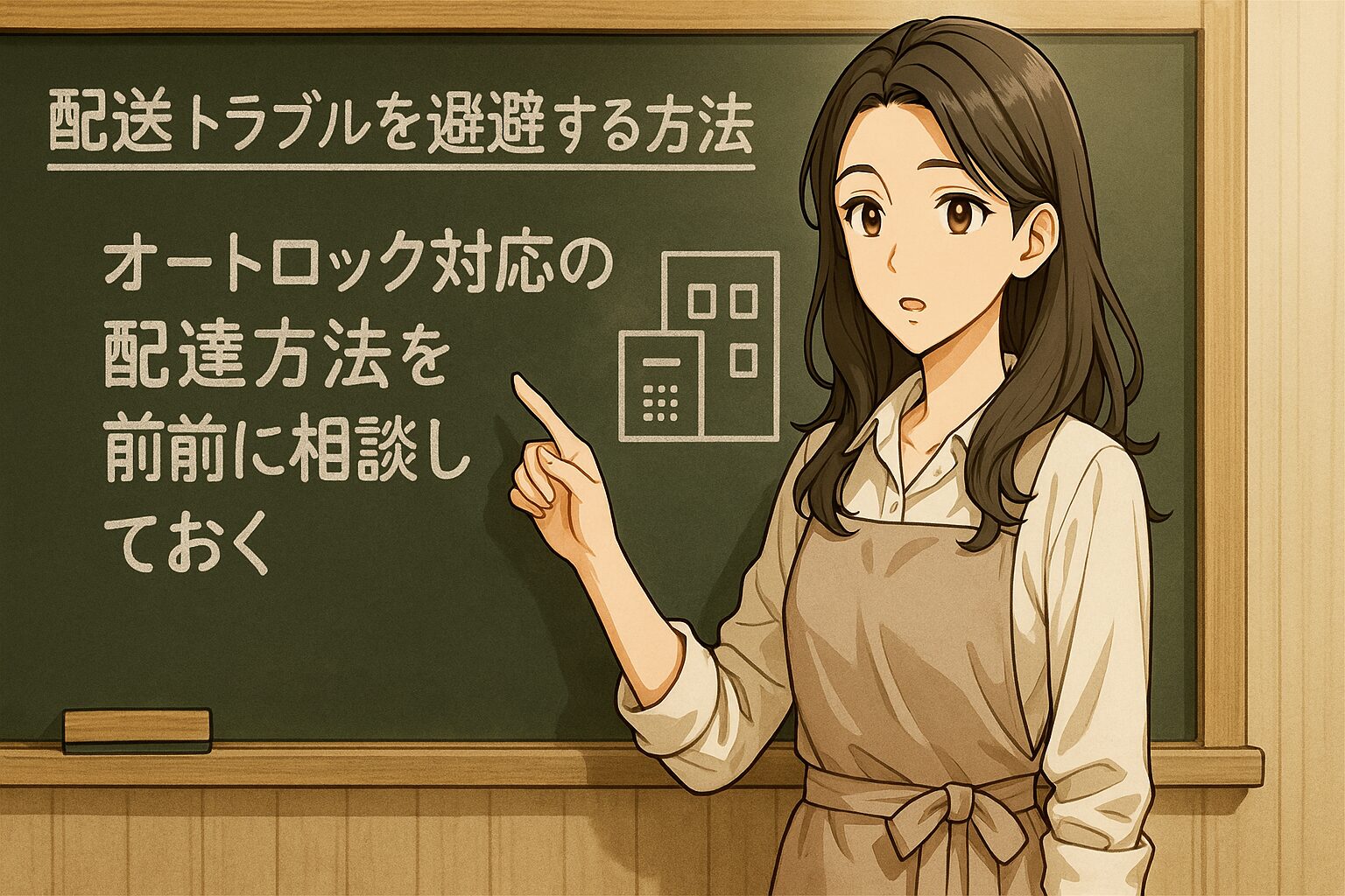 オートロック対応の配達方法を事前に相談しておく