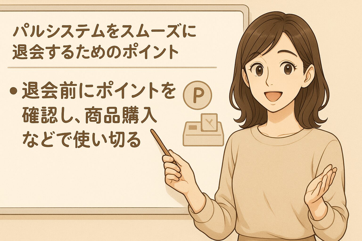 退会前にポイントを確認し、商品購入などで使い切る