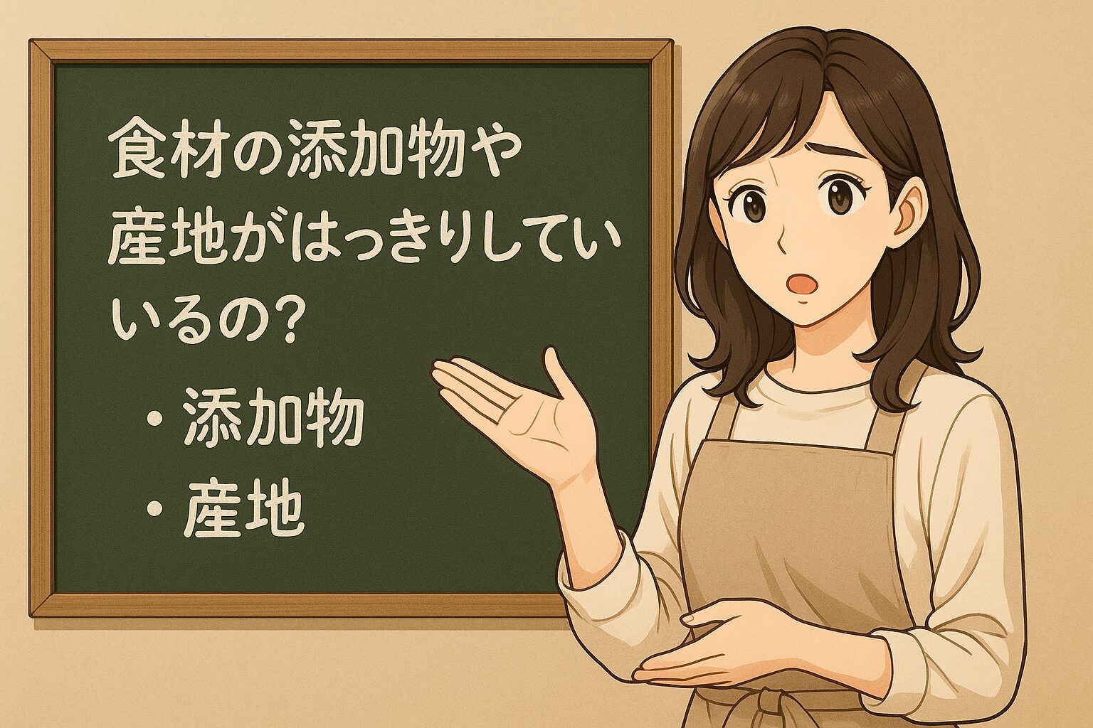 食材の添加物や産地がはっきりしているの？