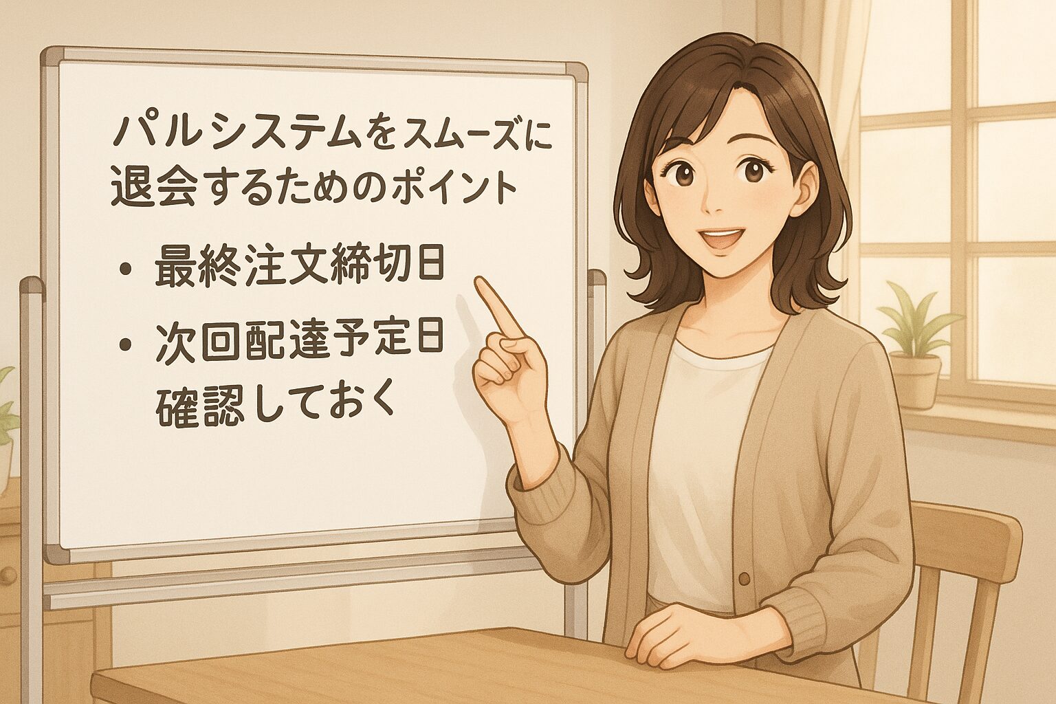最終注文締切日、次回配達予定日を確認しておく