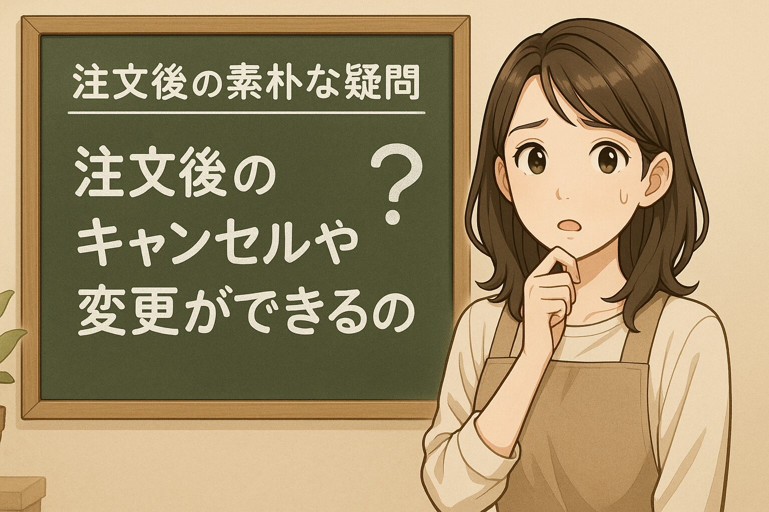 注文後のキャンセルや変更ができるの？