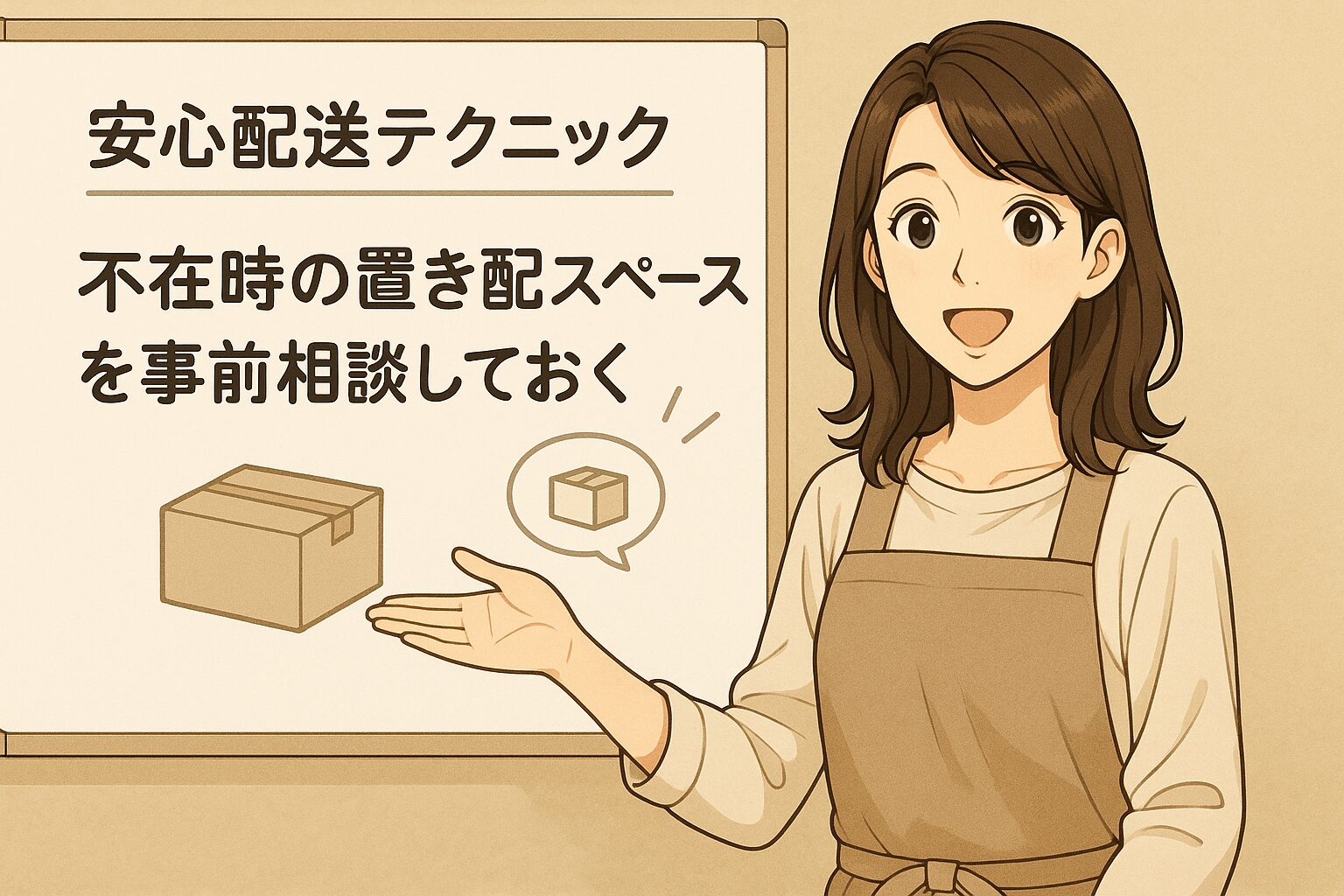 不在時の置き配スペースを事前相談しておく