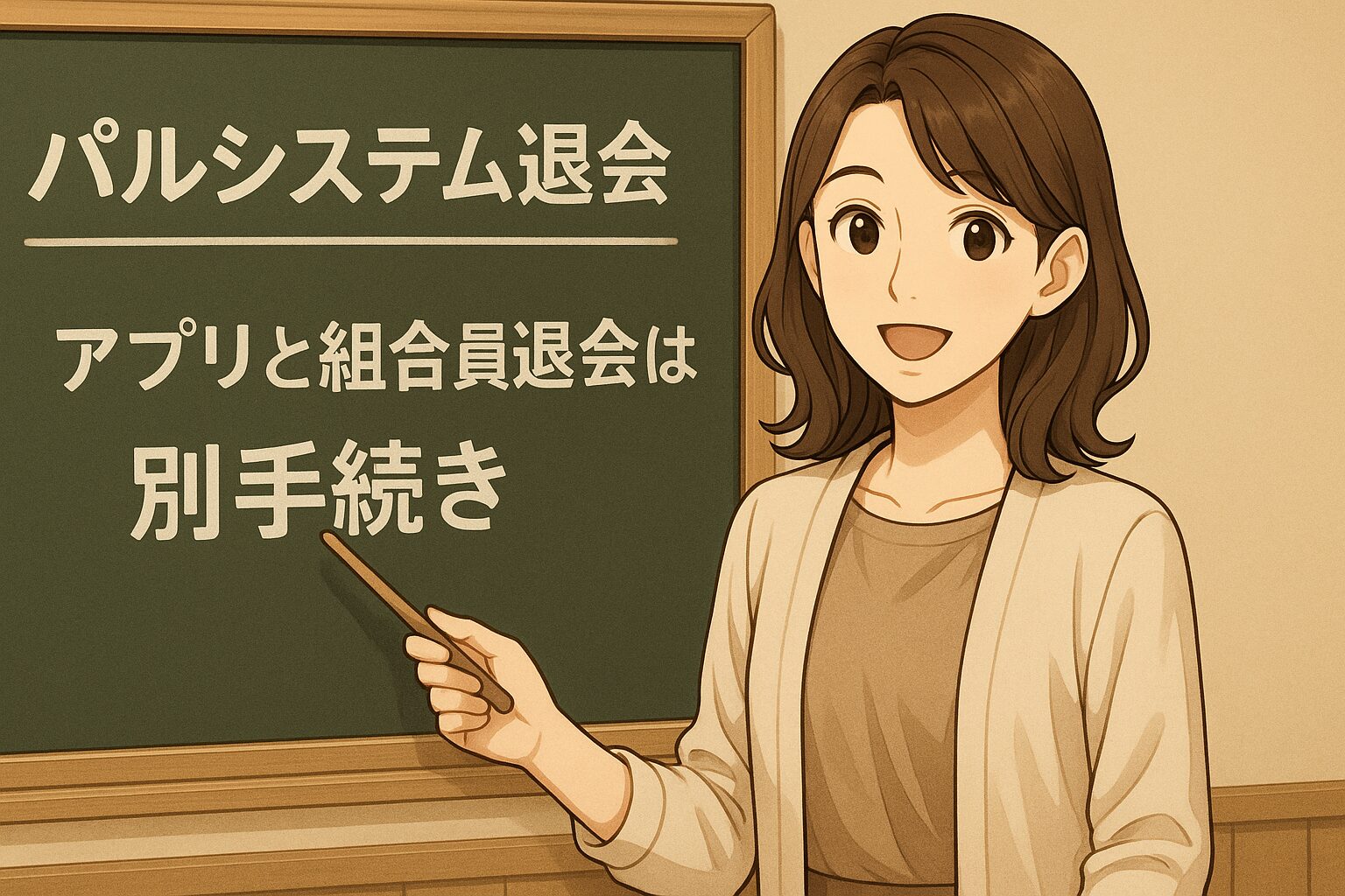 アプリと組合員退会は別手続き