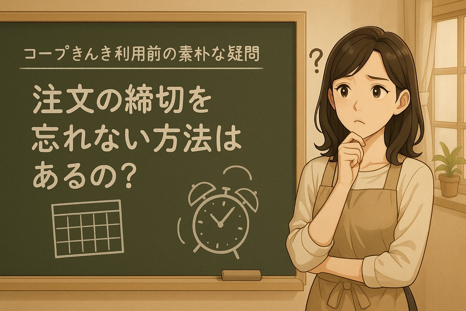 注文の締切を忘れない方法はあるの？