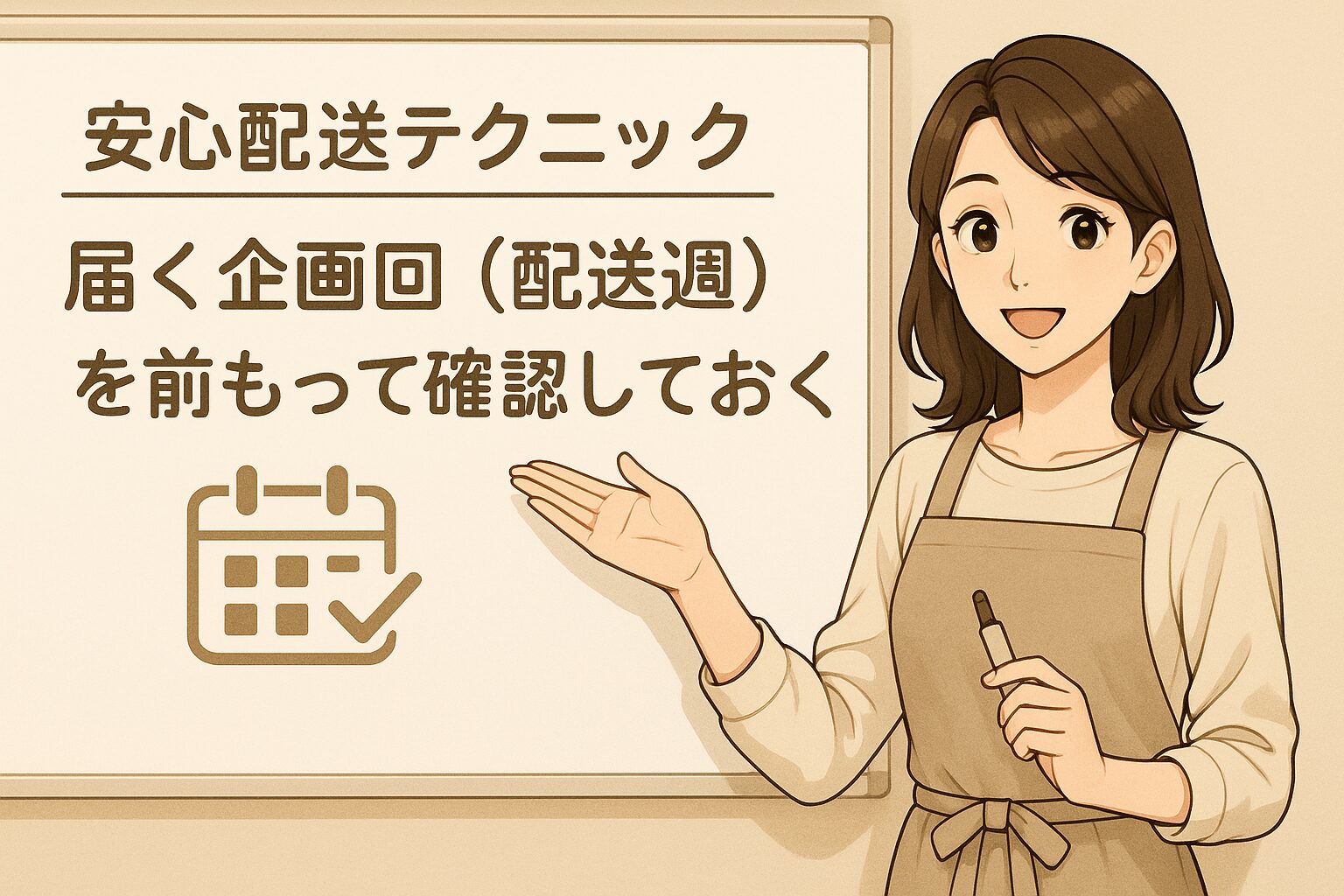 届く企画回（配送週）を前もって確認しておく