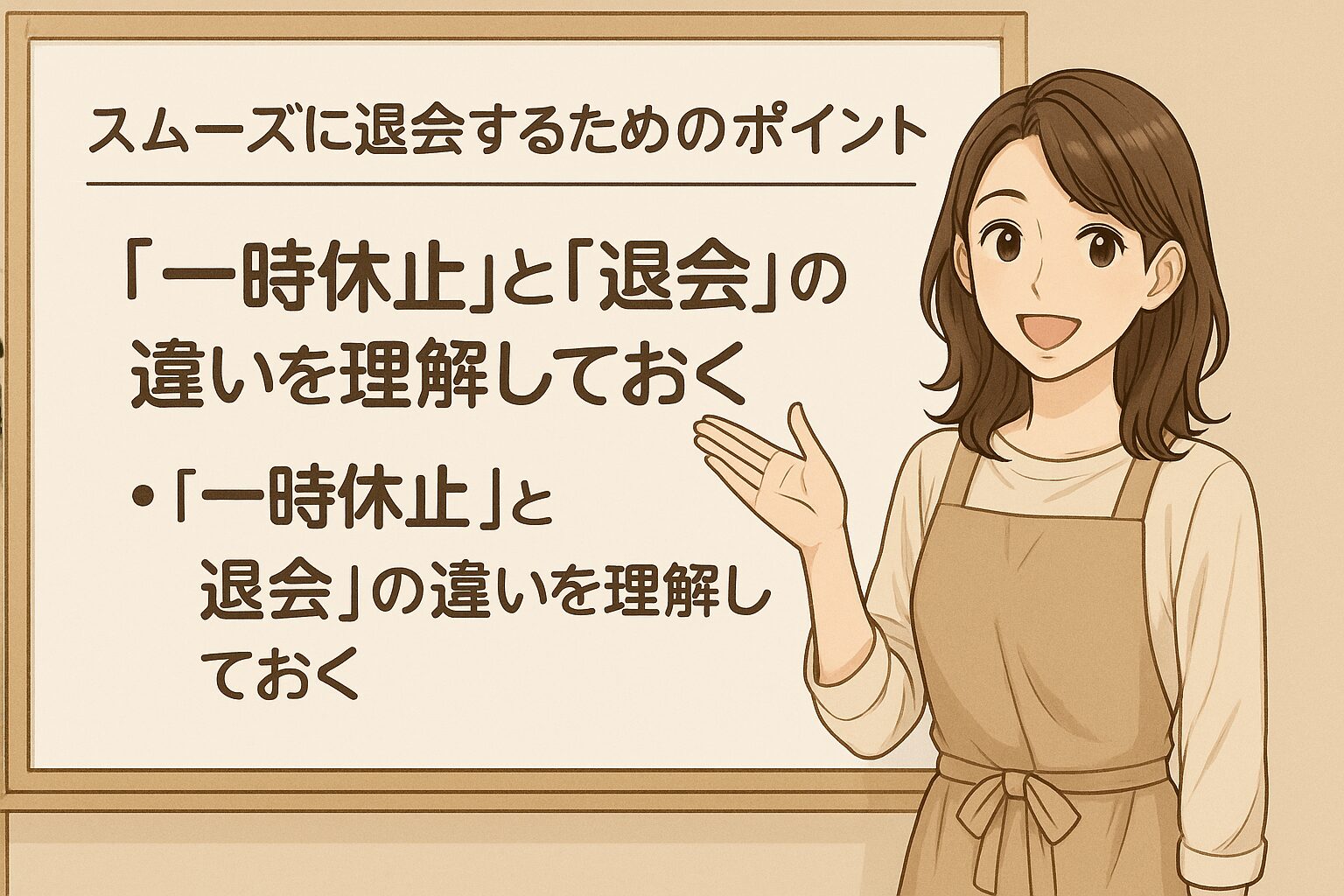 「一時休止」と「退会」の違いを理解しておく