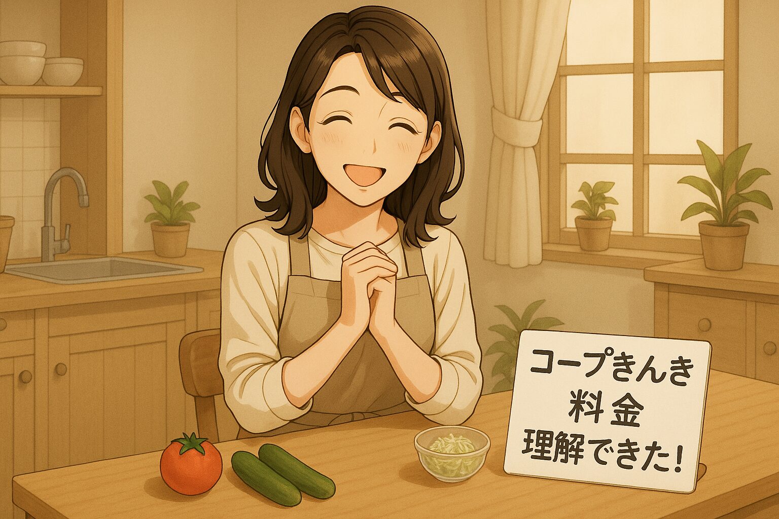 コープきんきの料金や利用するために必要な費用について理解することができて喜んでいる30代共働き主婦
