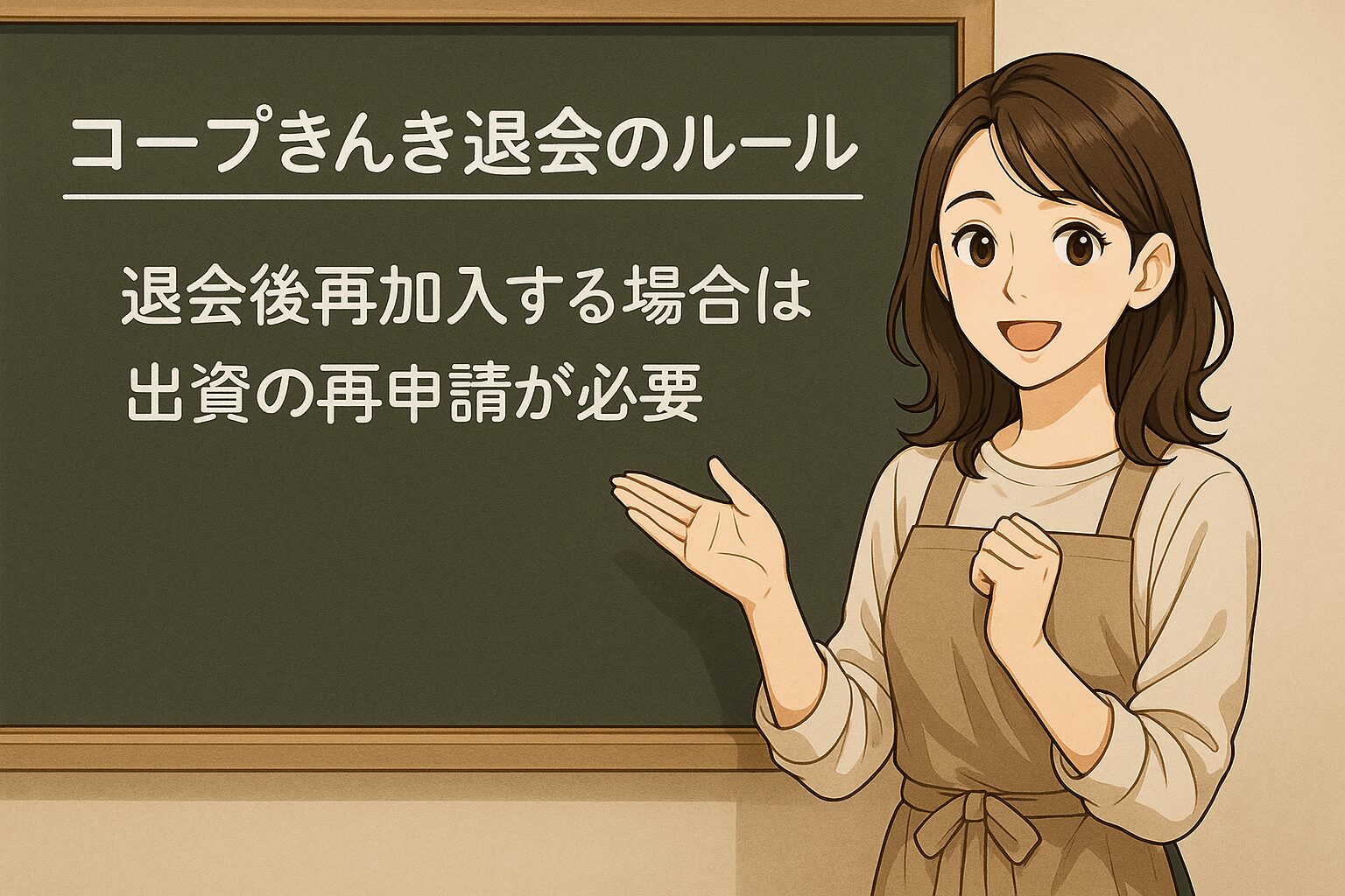 退会後再加入する場合は出資の再申請が必要