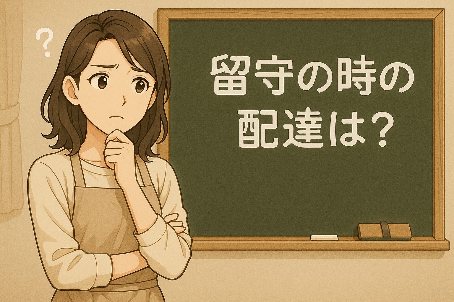 留守の時の配達は？