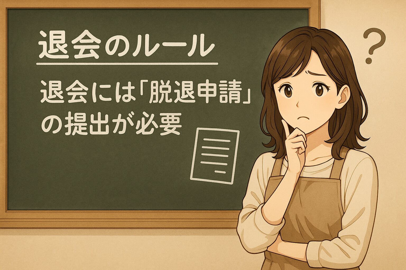 退会には「脱退申請書」の提出が必要
