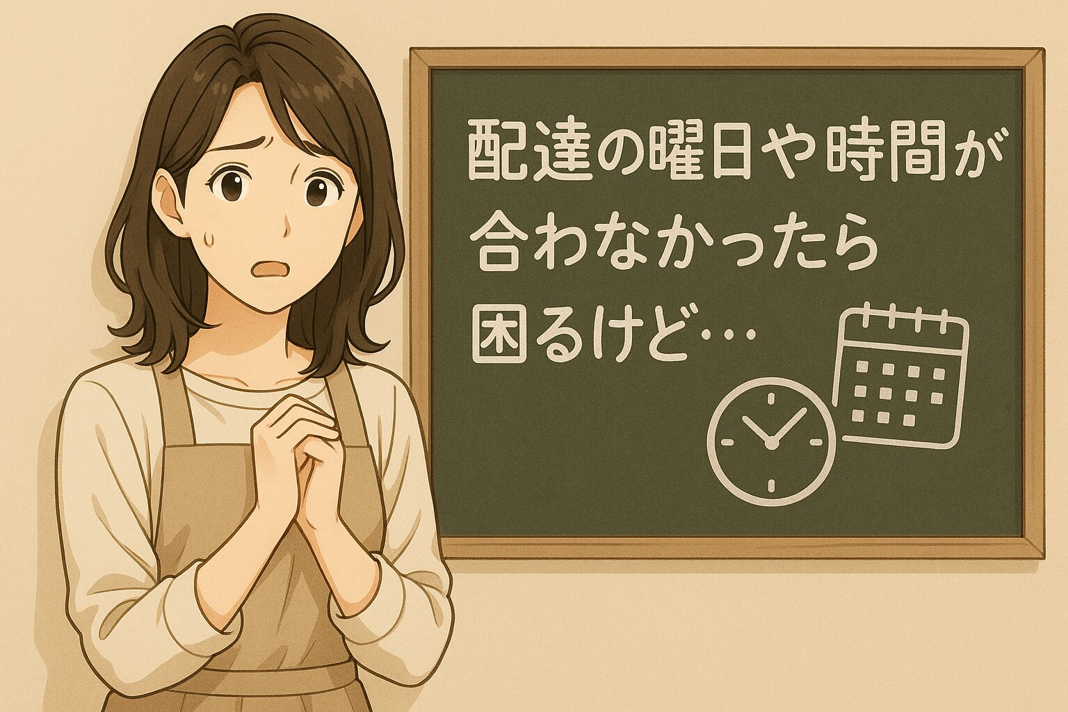 配達の曜日や時間が合わなかったら困るけど…