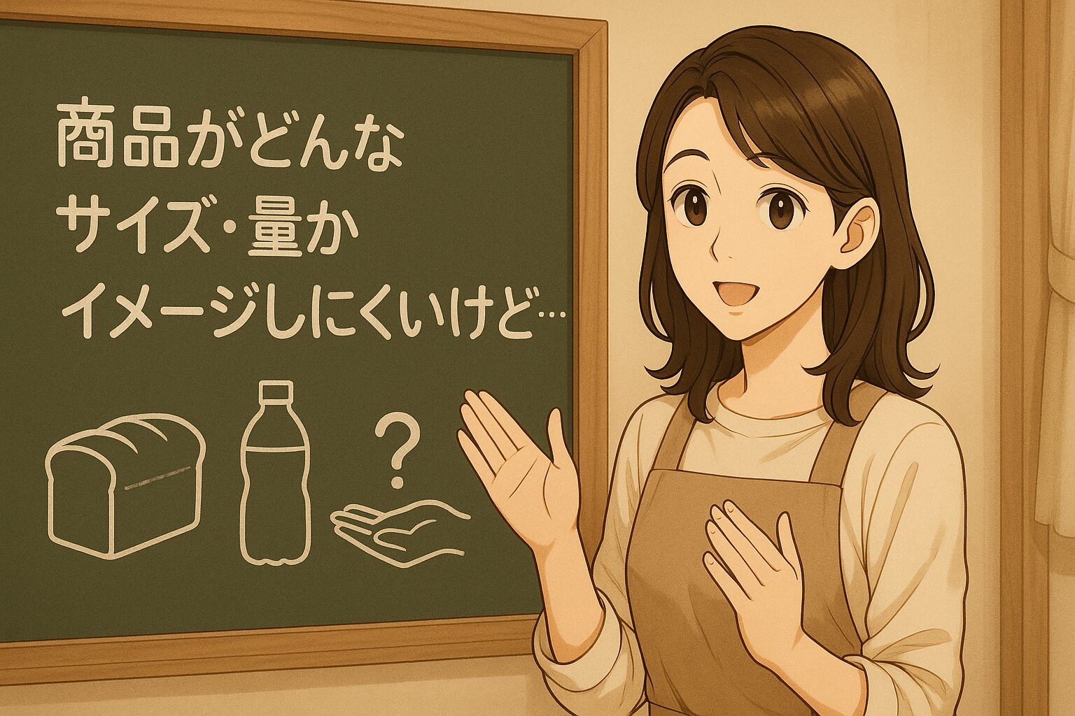商品がどんなサイズ・量かイメージしにくいけど…