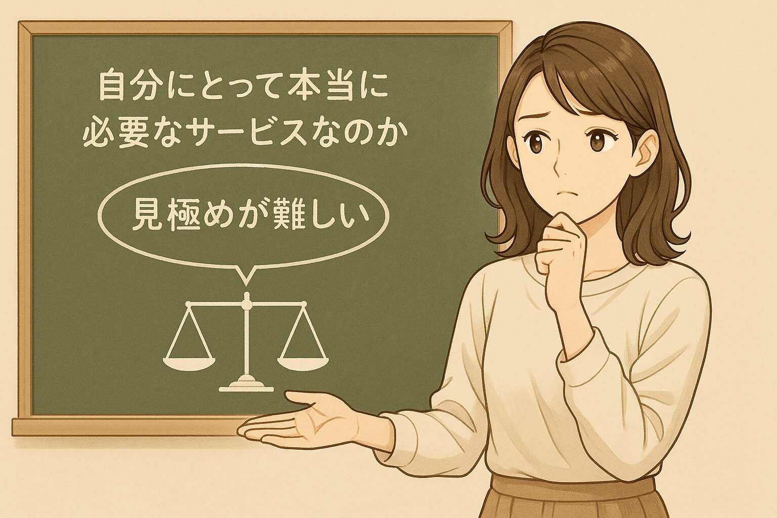 自分にとって本当に必要なサービスなのか見極めが難しい