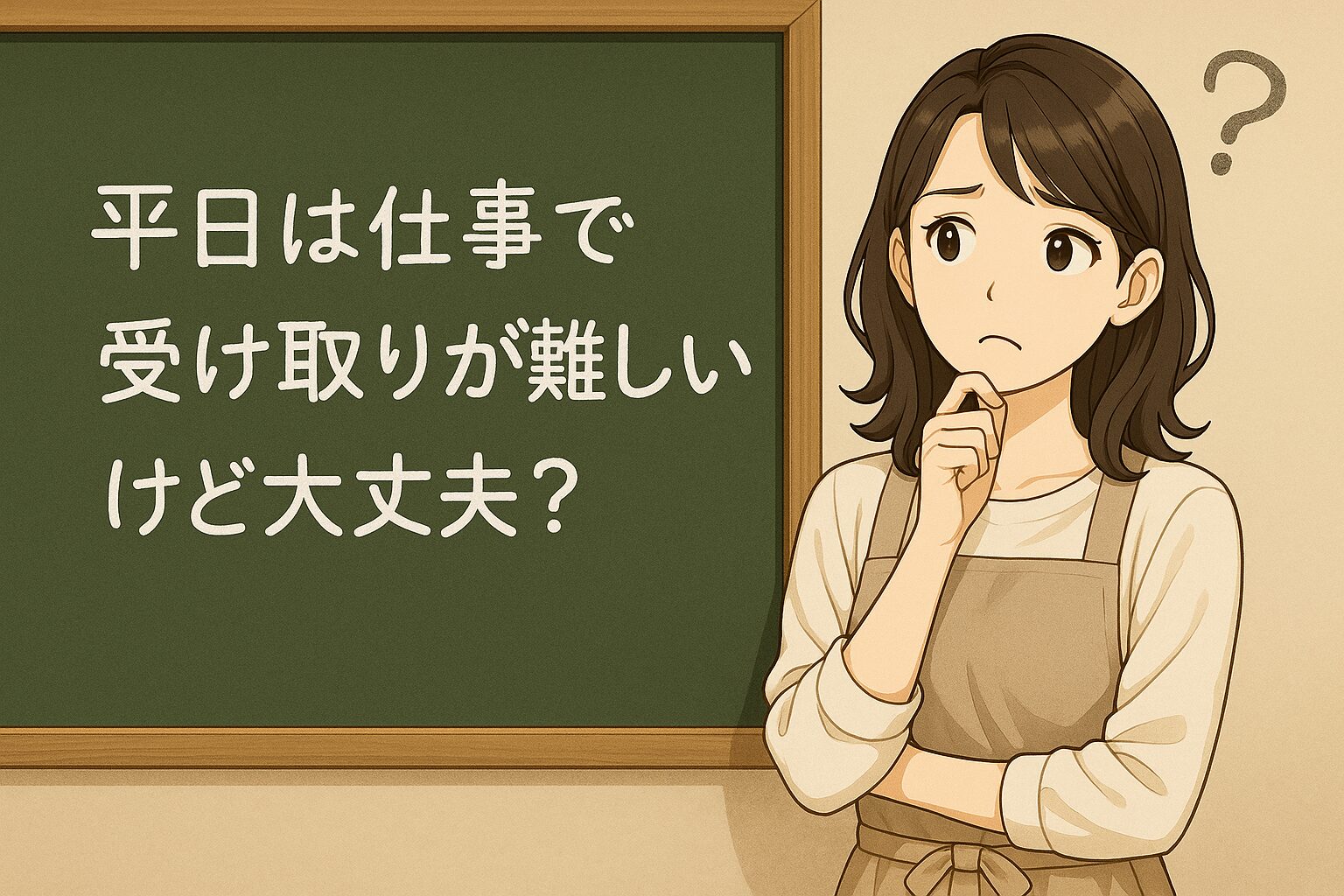 平日は仕事で受け取りが難しいけど大丈夫？